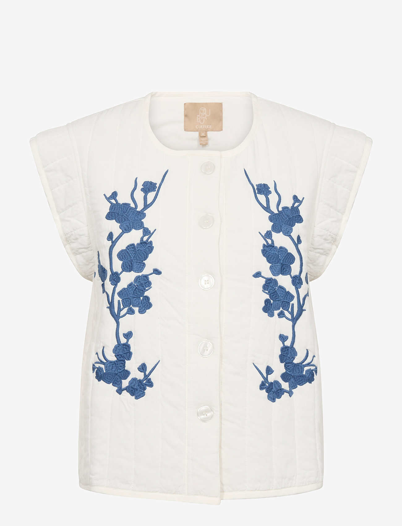 Culture - CUpom Waistcoat - kortærmede skjorter - spring gardenia - 1