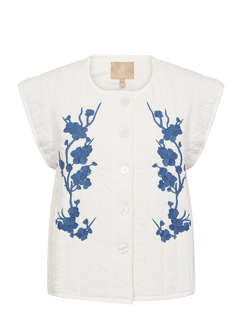 Culture - CUpom Waistcoat - kortærmede skjorter - spring gardenia - 1
