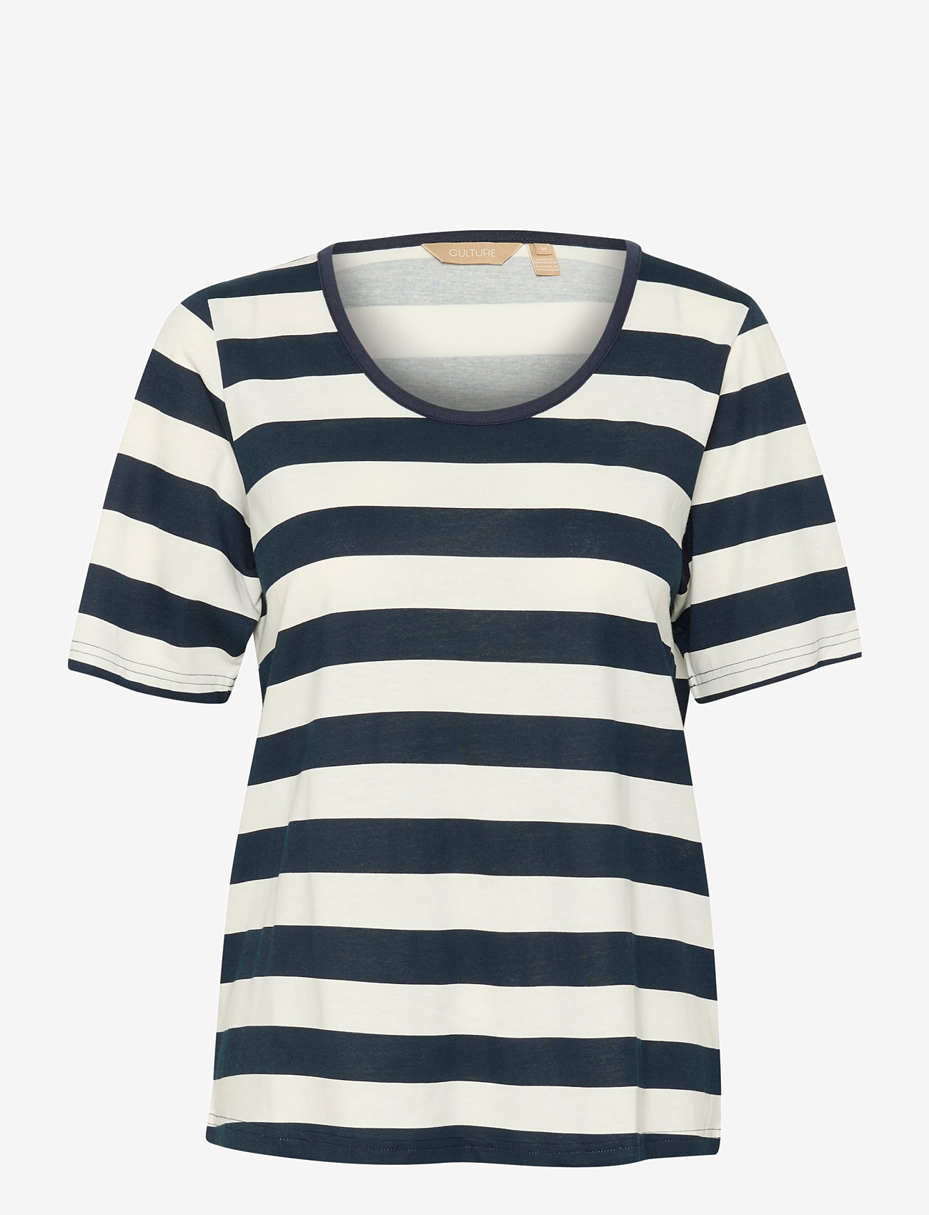 Culture - CUbenzo Deia T-Shirt - t-särgid - salute/white stripe - 1