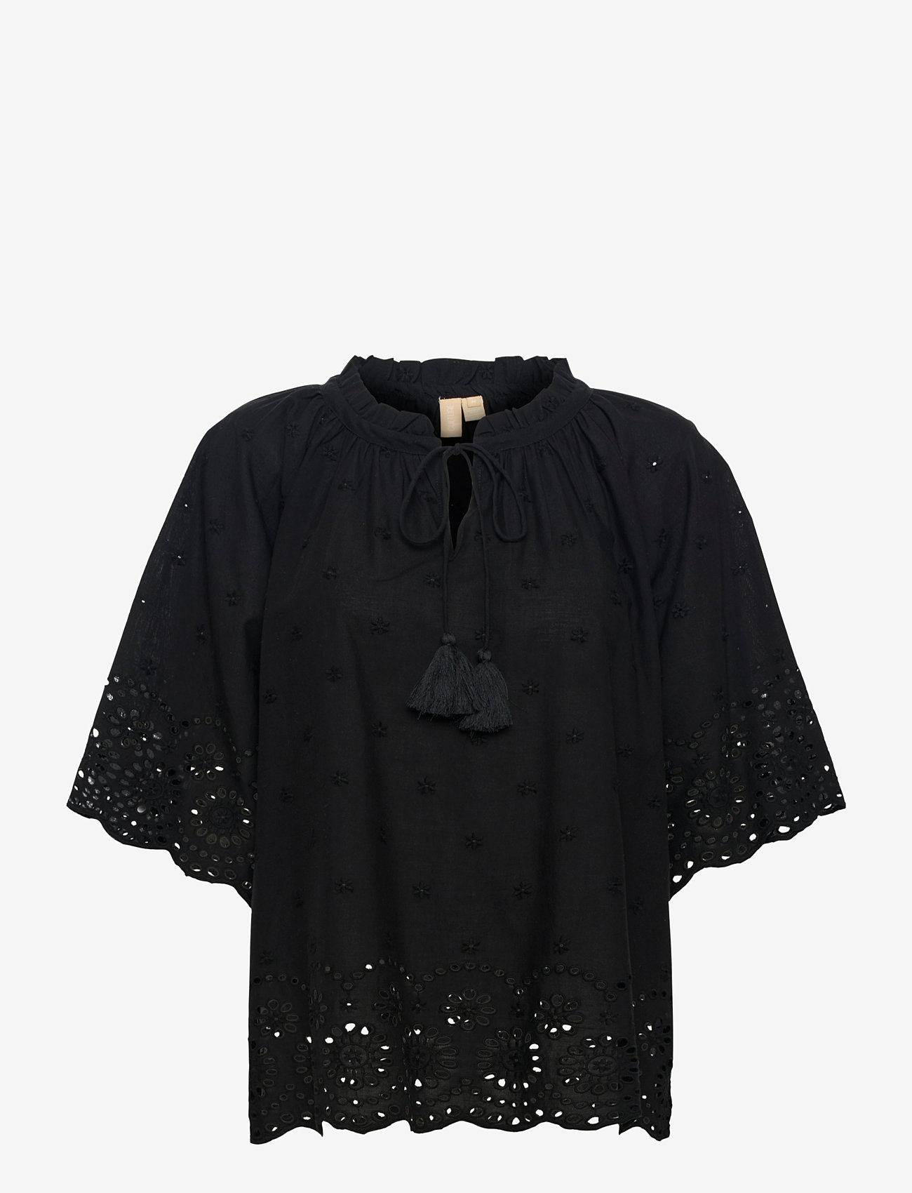 Culture - CUreya Blouse - kortärmade blusar - black - 1