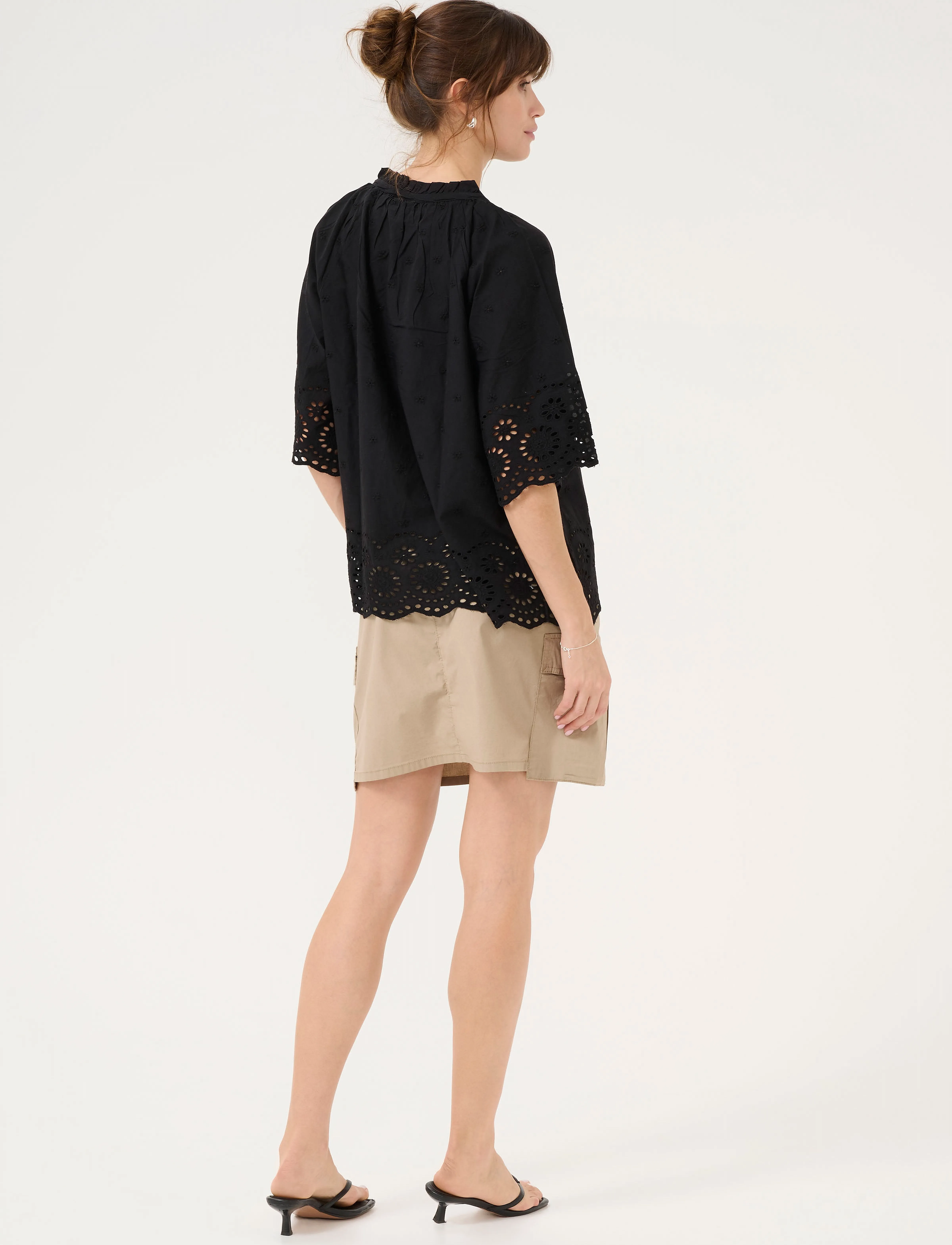 Culture - CUreya Blouse - lühikeste varrukatega pluusid - black - 4