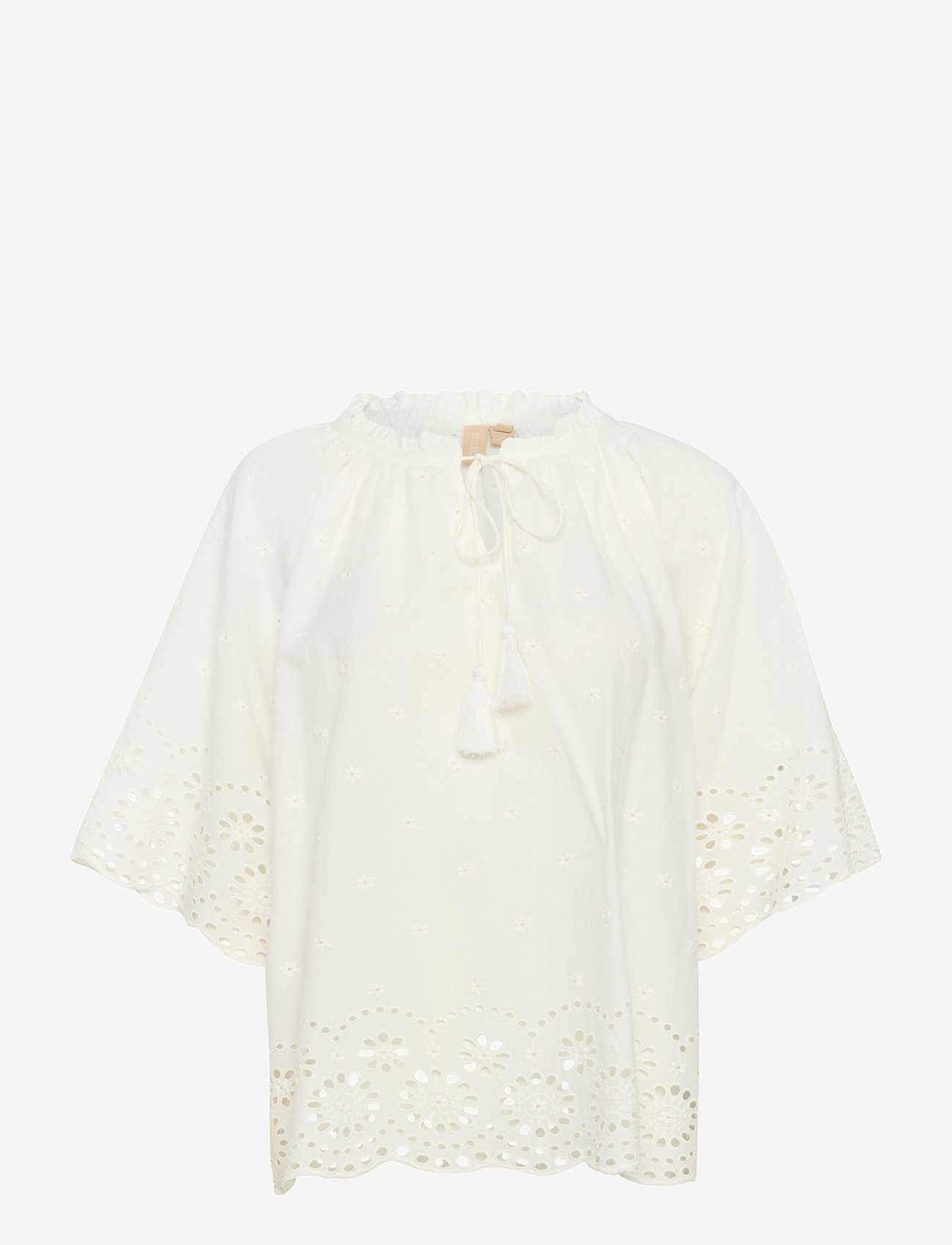 Culture - CUreya Blouse - kortærmede bluser - spring gardenia - 1