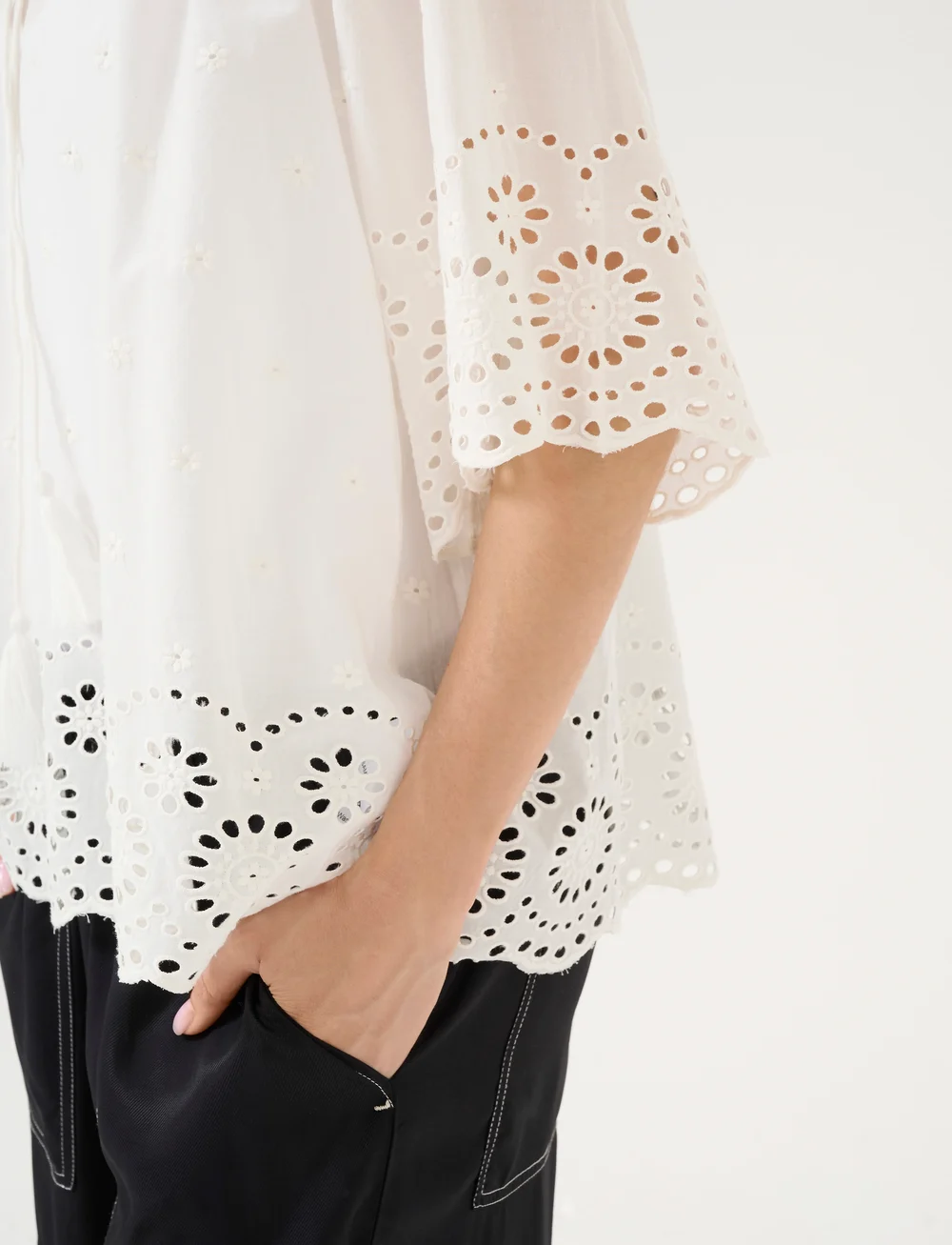 Culture - CUreya Blouse - kortærmede bluser - spring gardenia - 4