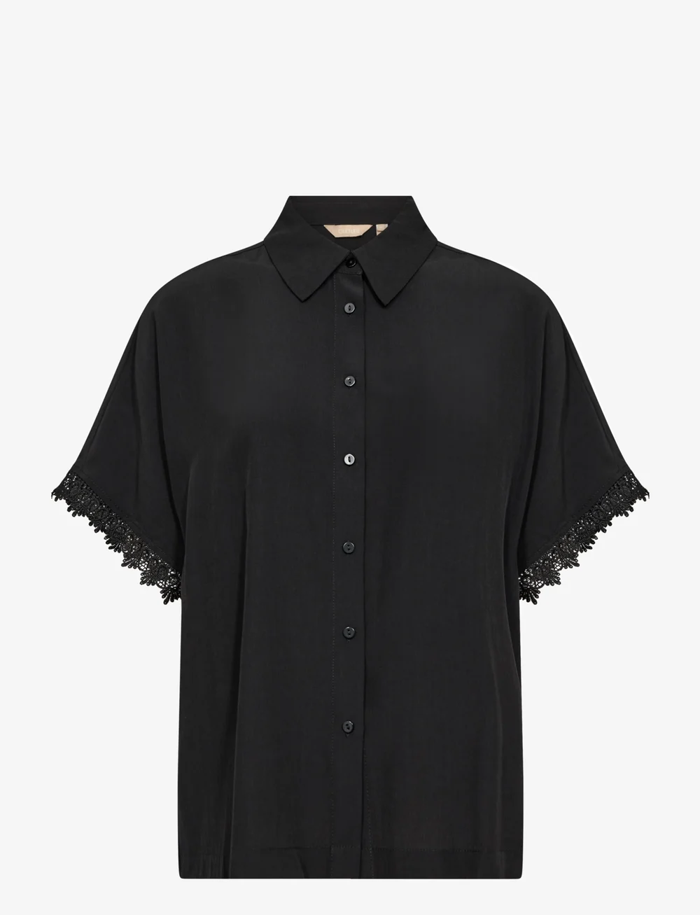 Culture - CUcian Asmine SS Shirt - kurzämlige blusen - black - 1