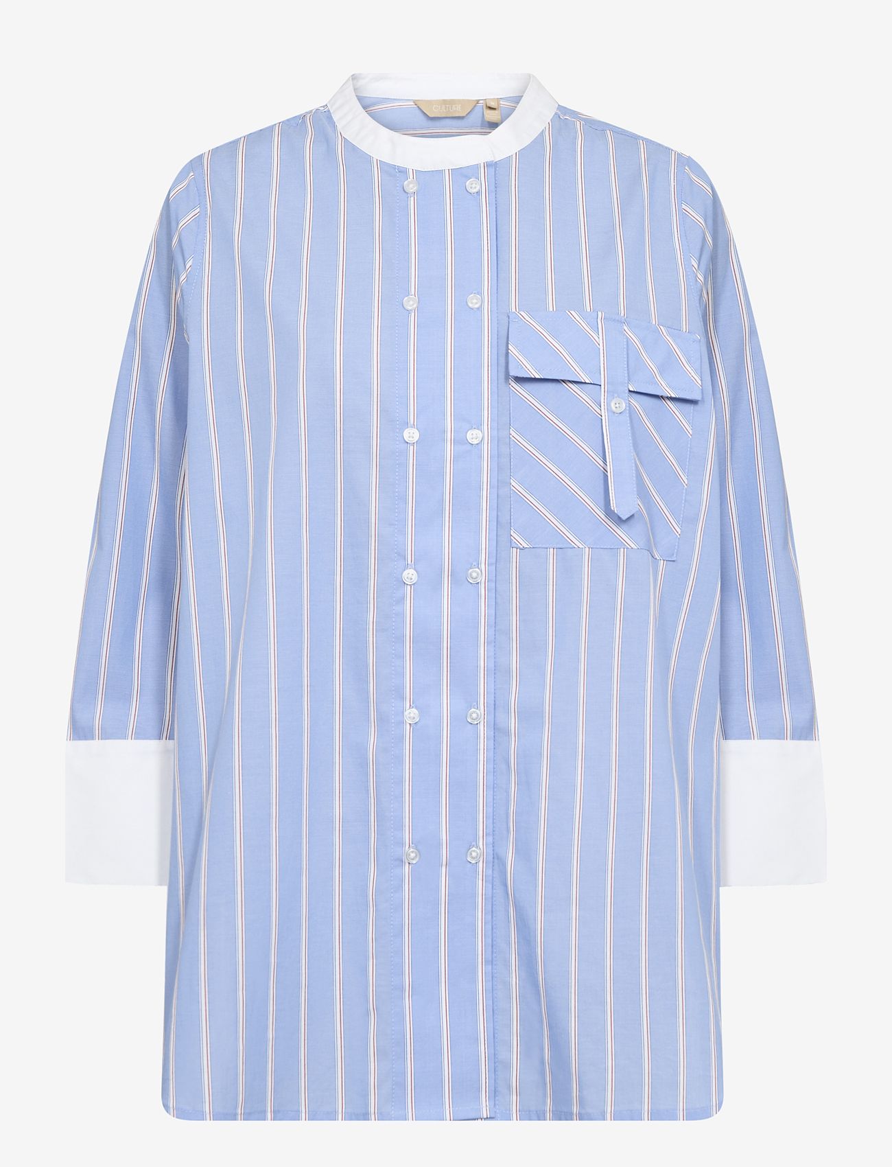 Culture - CUvelo Shirt - langärmlige hemden - blue stripe - 1