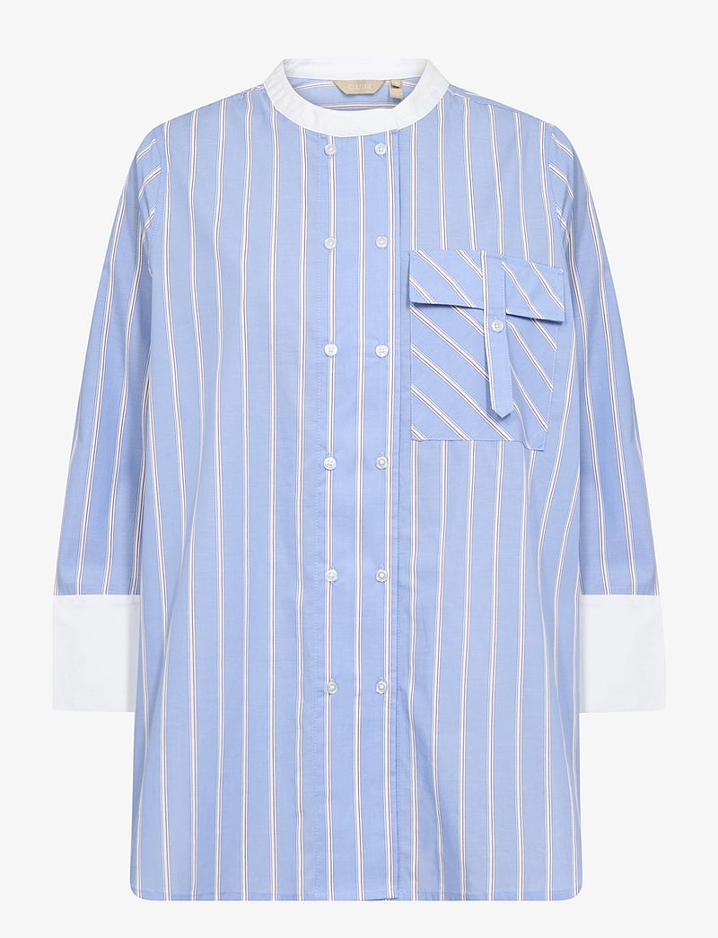 Culture - CUvelo Shirt - langärmlige hemden - blue stripe - 1