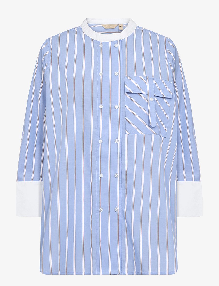 Culture - CUvelo Shirt - langärmlige hemden - blue stripe - 1