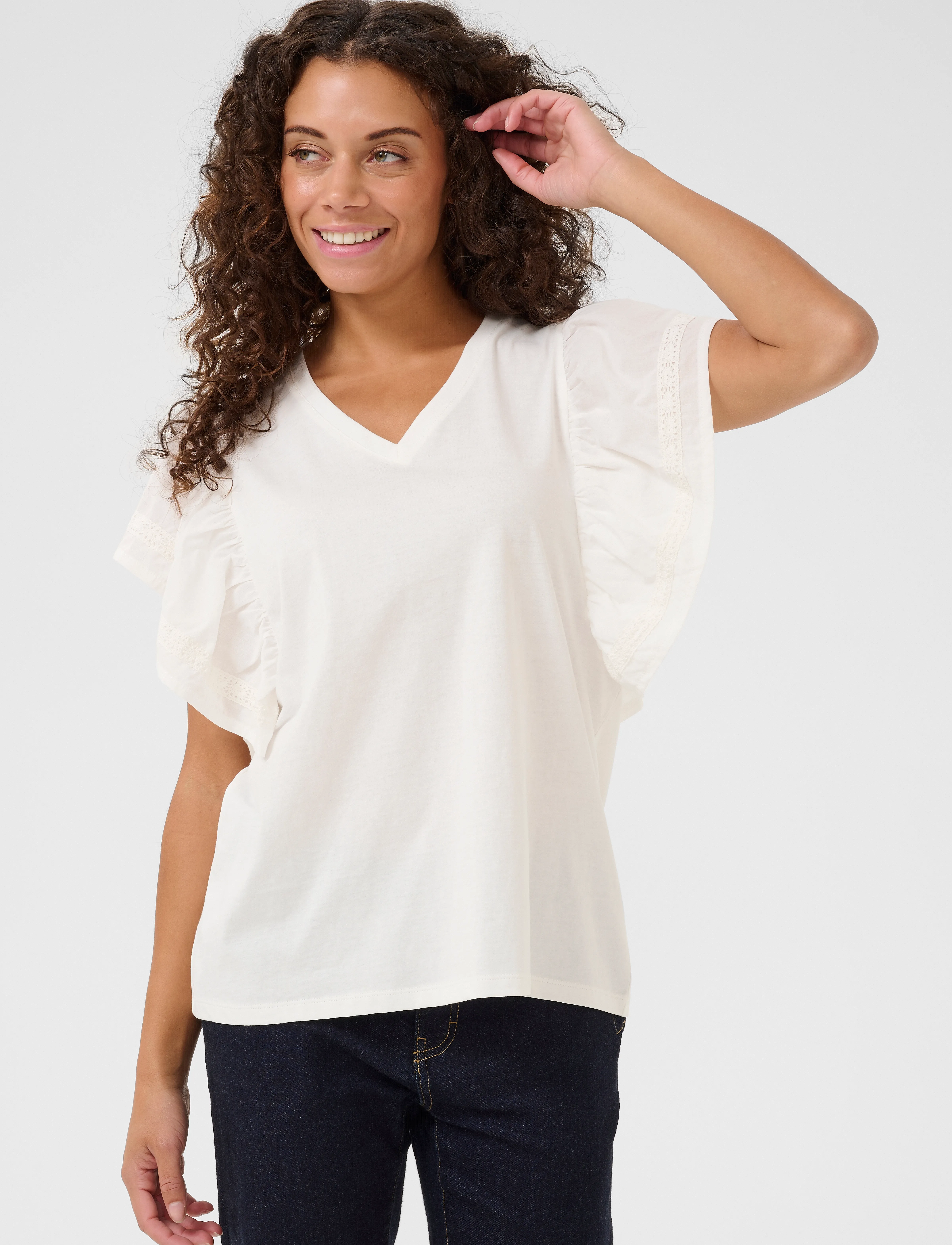 Culture Cuaca T-Shirt, XS, White, T-Shirts & Toppe > Kortærmede, Dame