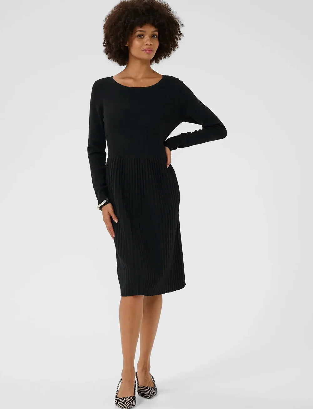 Culture - CUluci Dress - stickade klänningar - black - 3