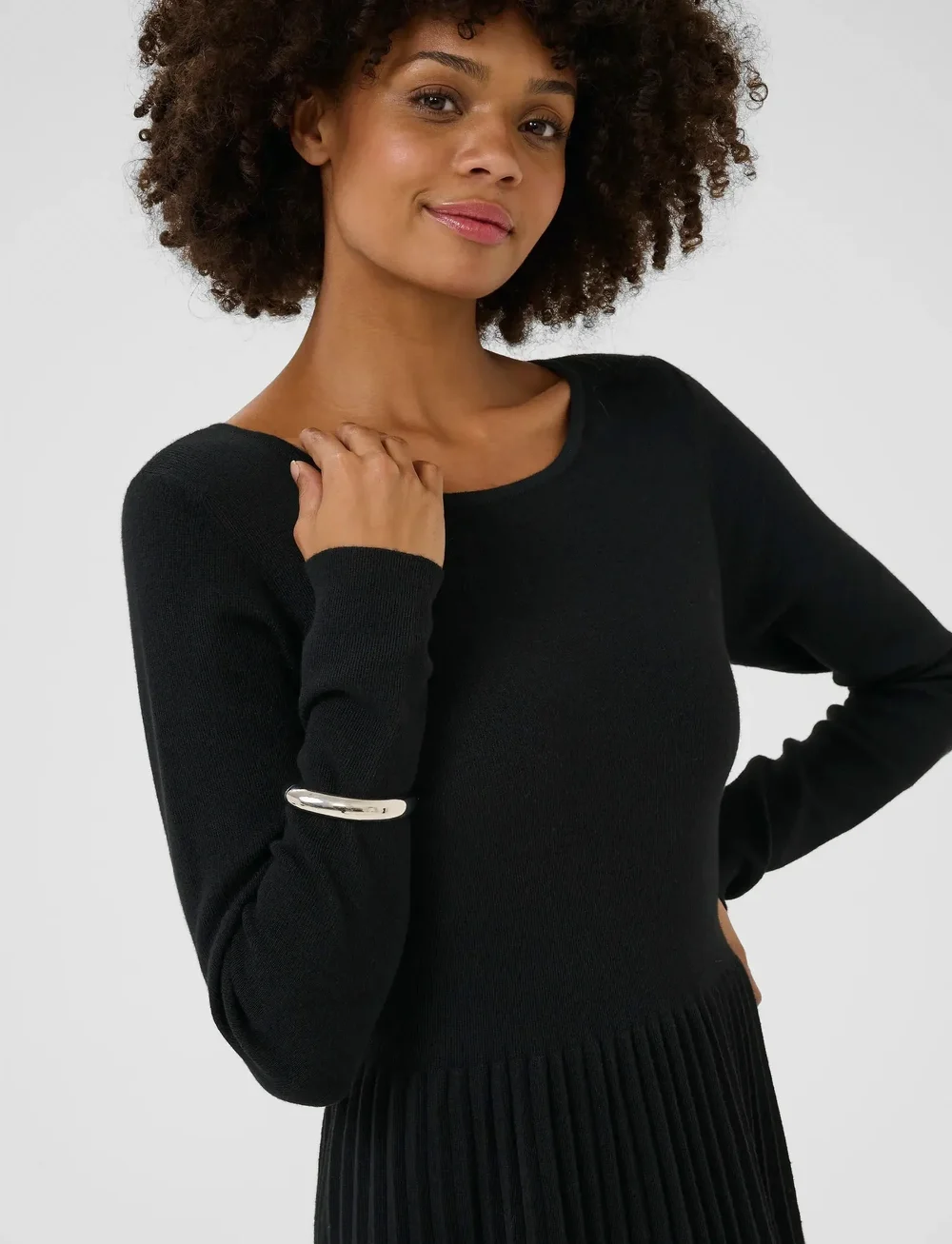 Culture - CUluci Dress - stickade klänningar - black - 5
