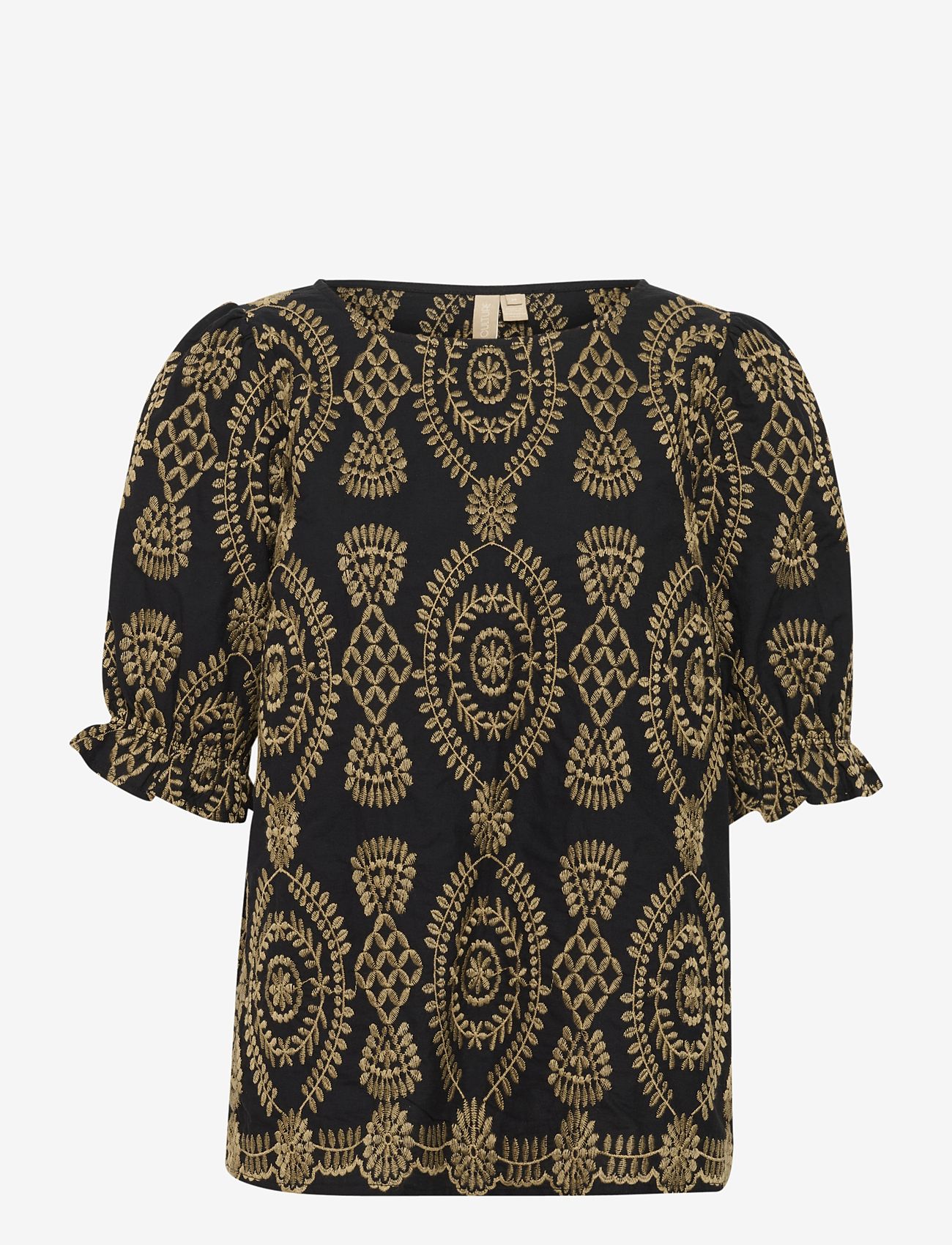 Culture - CUtia Aidy Blouse - kortærmede bluser - black - 1