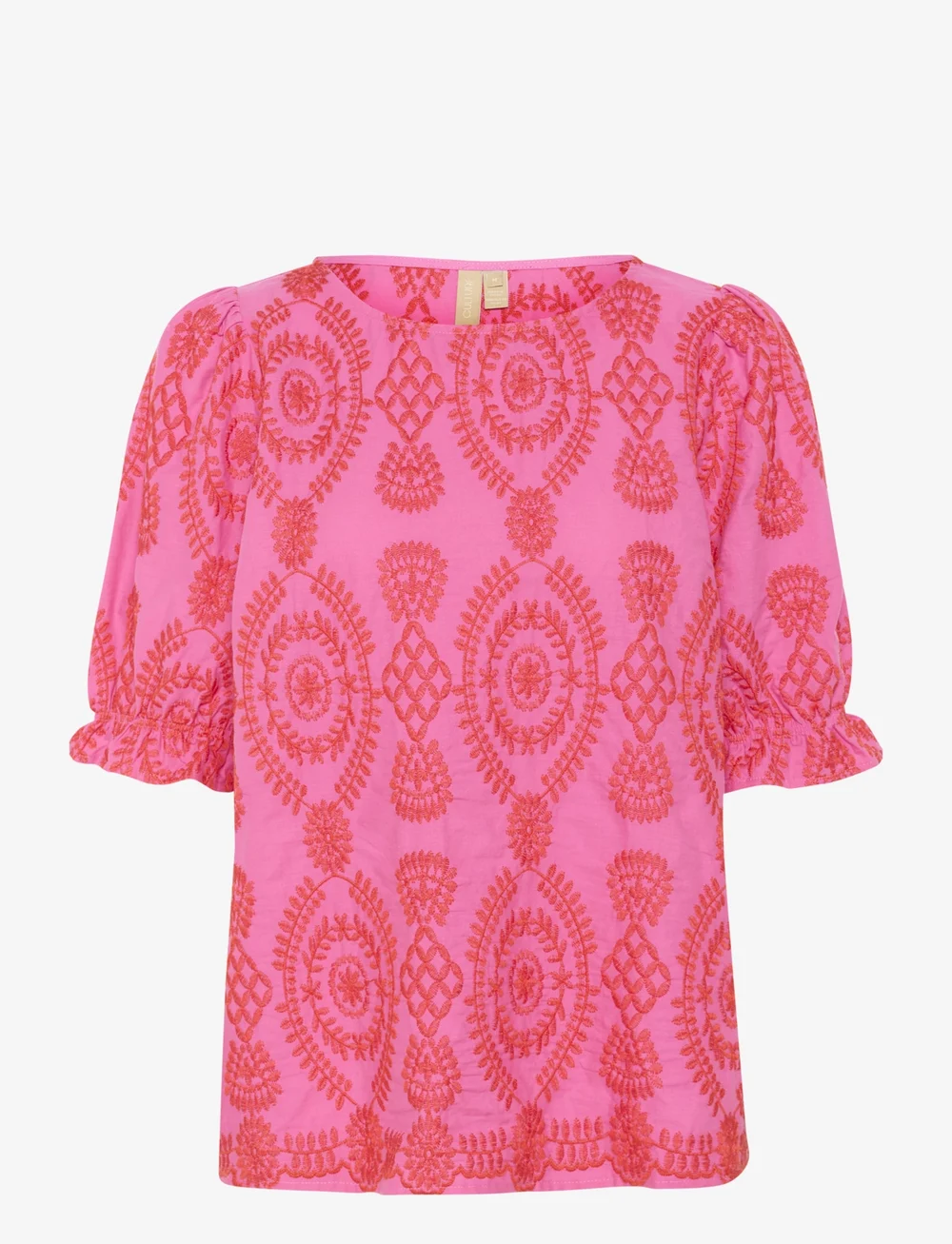 Culture - CUtia Aidy Blouse - kortärmade blusar - fuchsia pink - 1