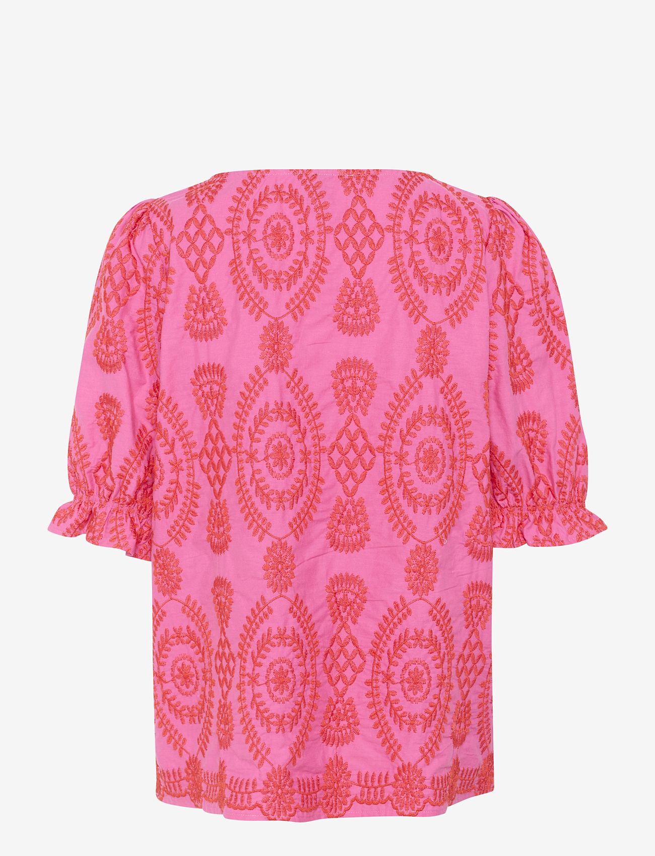 Culture - CUtia Aidy Blouse - short-sleeved blouses - fuchsia pink - 2