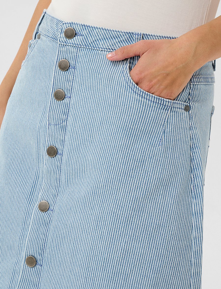 Culture - CUmilky Short Skirt - kurze röcke - blue/white stripe - 5