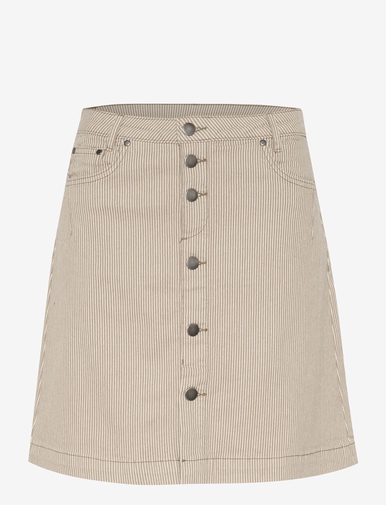 Culture - CUmilky Short Skirt - korte nederdele - dune/white stripe - 0