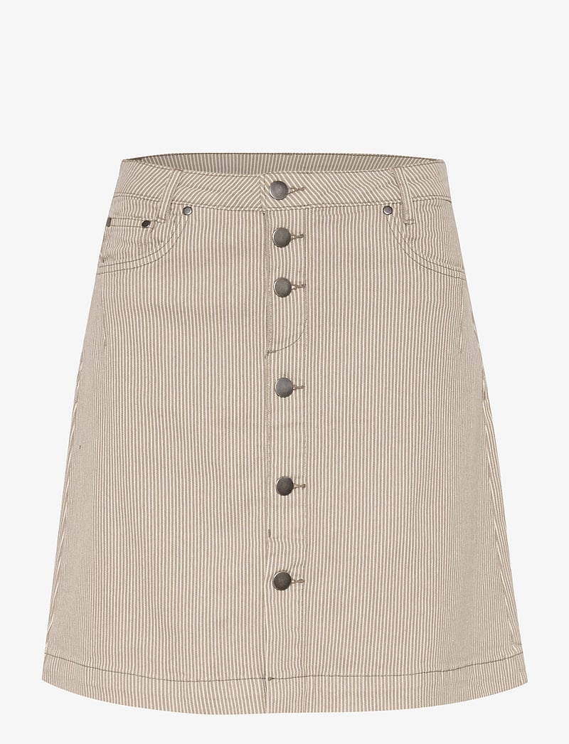 Culture - CUmilky Short Skirt - short skirts - dune/white stripe - 1