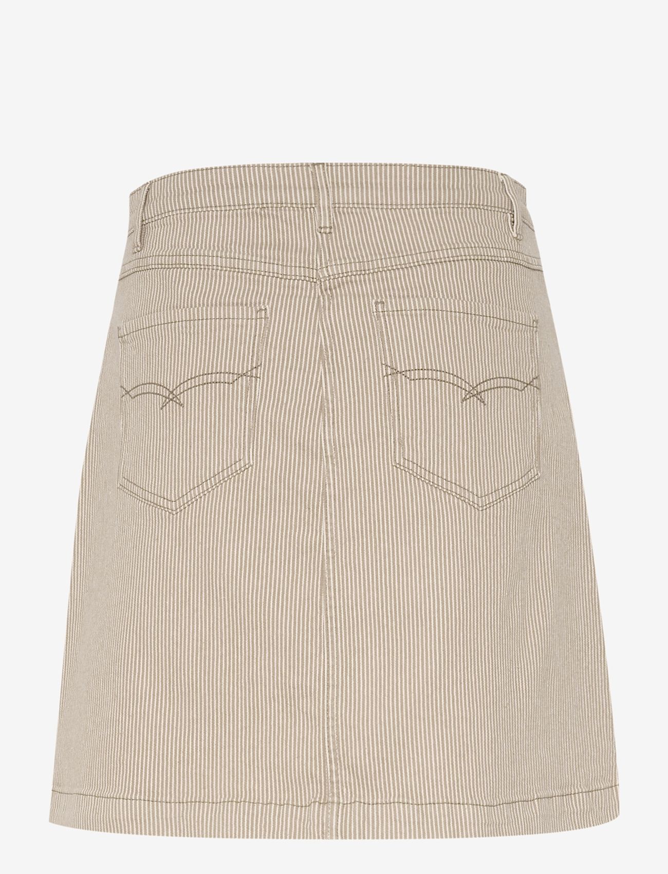 Culture - CUmilky Short Skirt - korte nederdele - dune/white stripe - 1