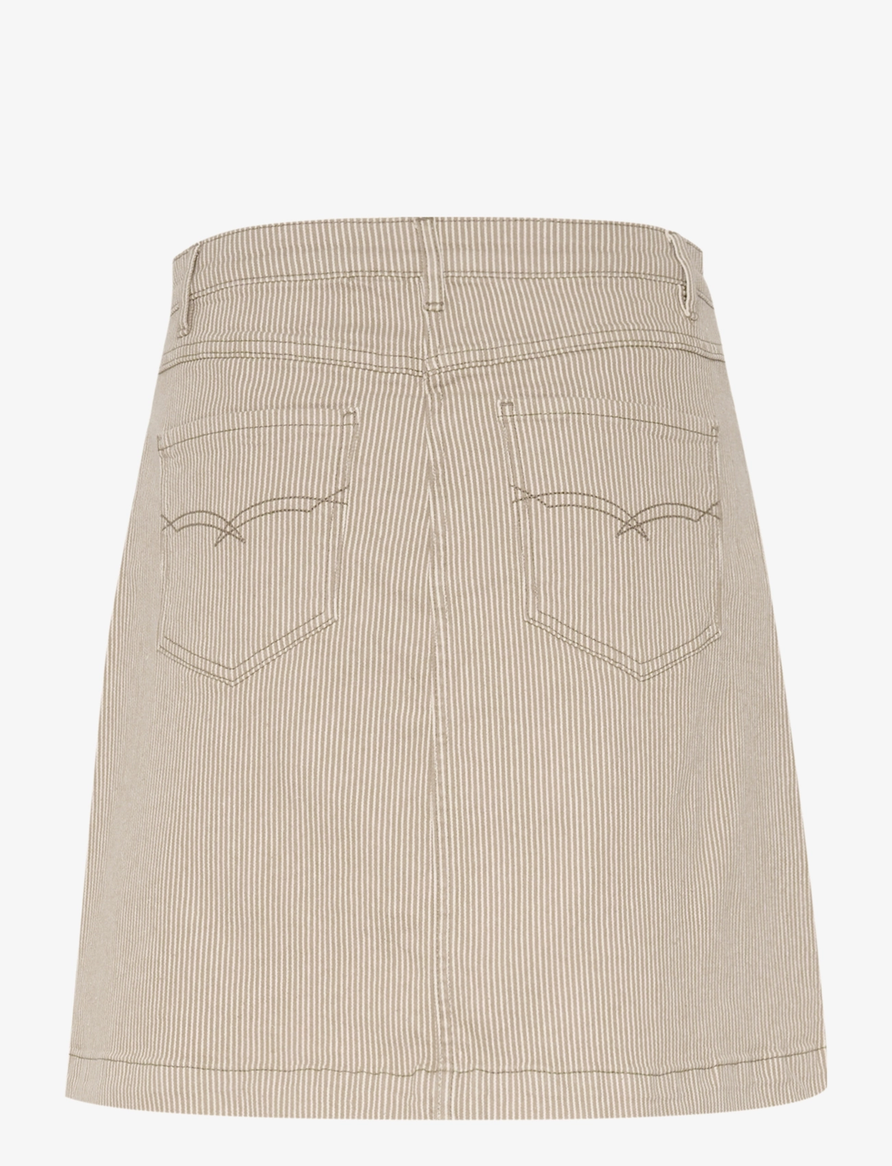 Culture - CUmilky Short Skirt - minihameet - dune/white stripe - 2