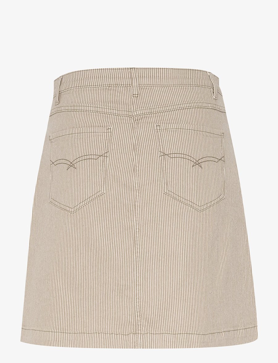 Culture - CUmilky Short Skirt - korte rokken - dune/white stripe - 2