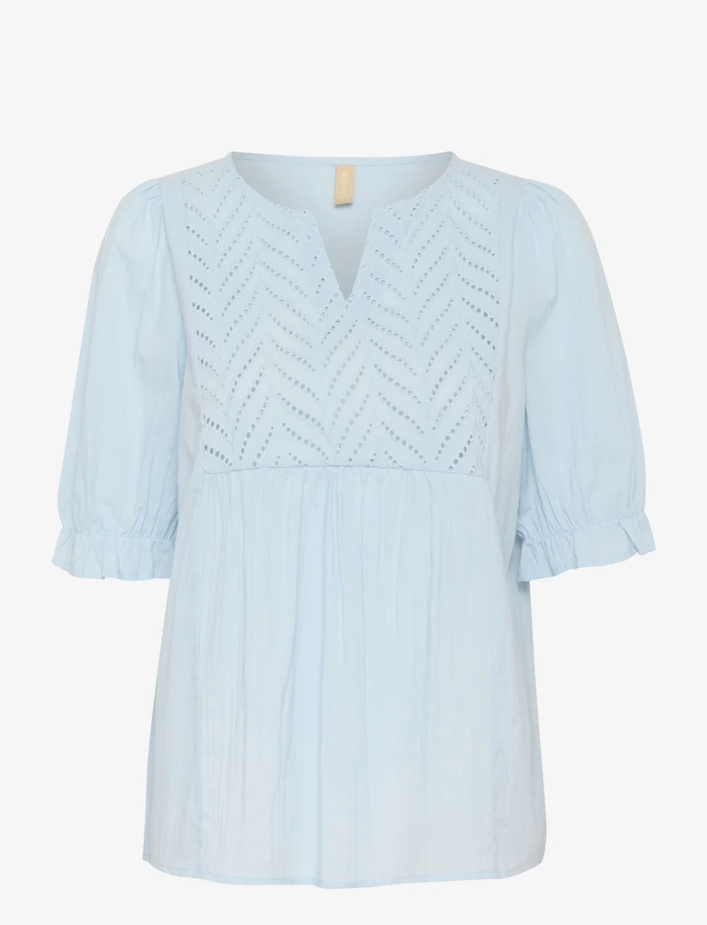 Culture - CUmuxi Toril Blouse - kortærmede bluser - cashmere blue - 1