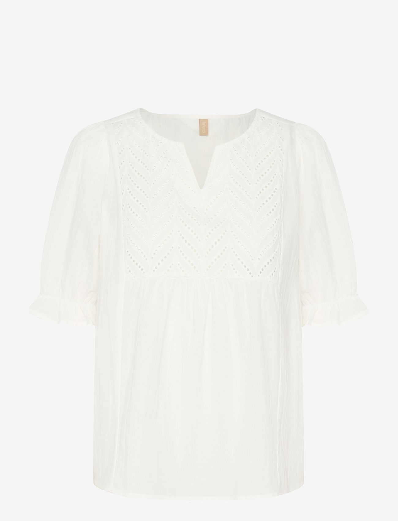 Culture - CUmuxi Toril Blouse - kurzämlige blusen - spring gardenia - 1