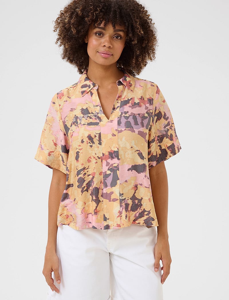 Culture - CUgreece Blouse - kortärmade blusar - lavender swirl - 0