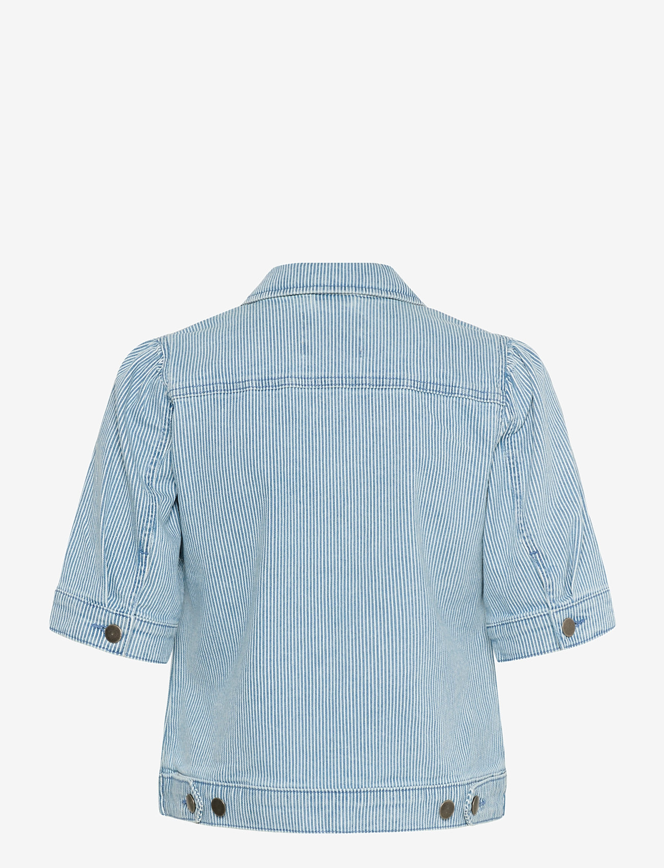 Culture - CUmilky SS Jacket - denimskjorter - blue/white stripe - 2