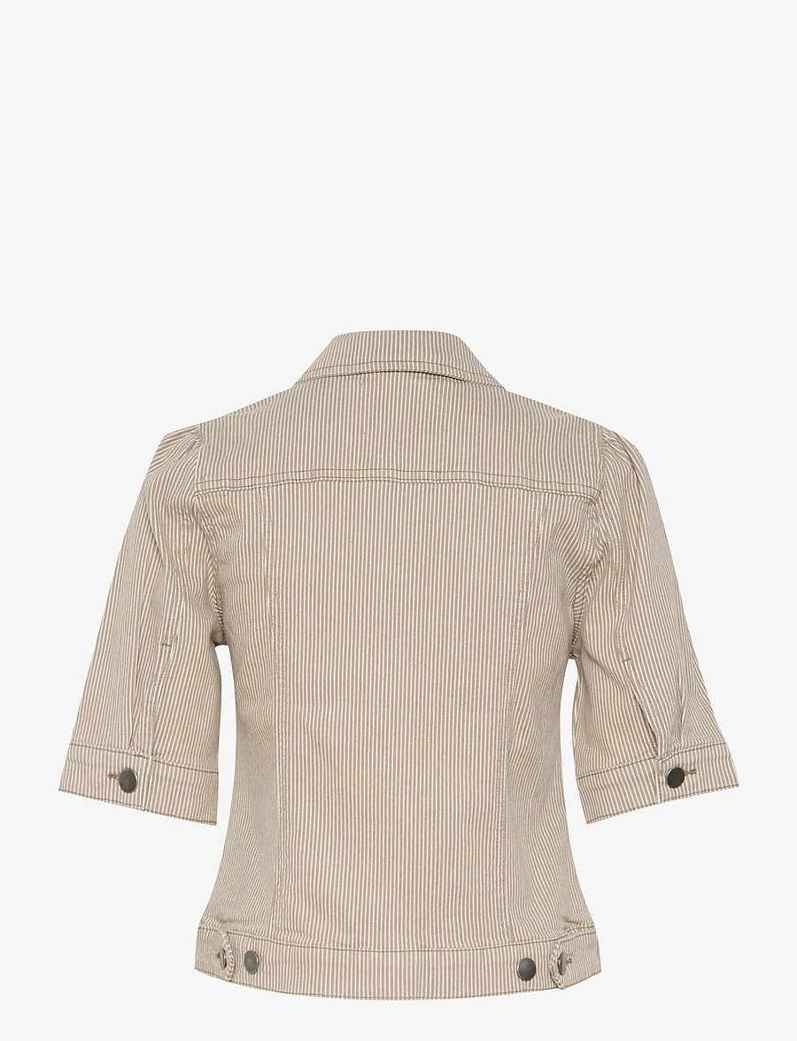 Culture - CUmilky SS Jacket - dune/white stripe - 2