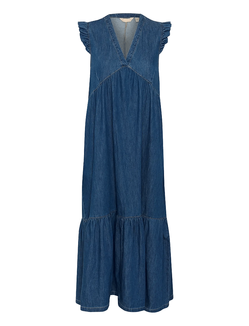 Culture - CUberteline Arpa Dress - denimkjoler - dark blue wash - 1