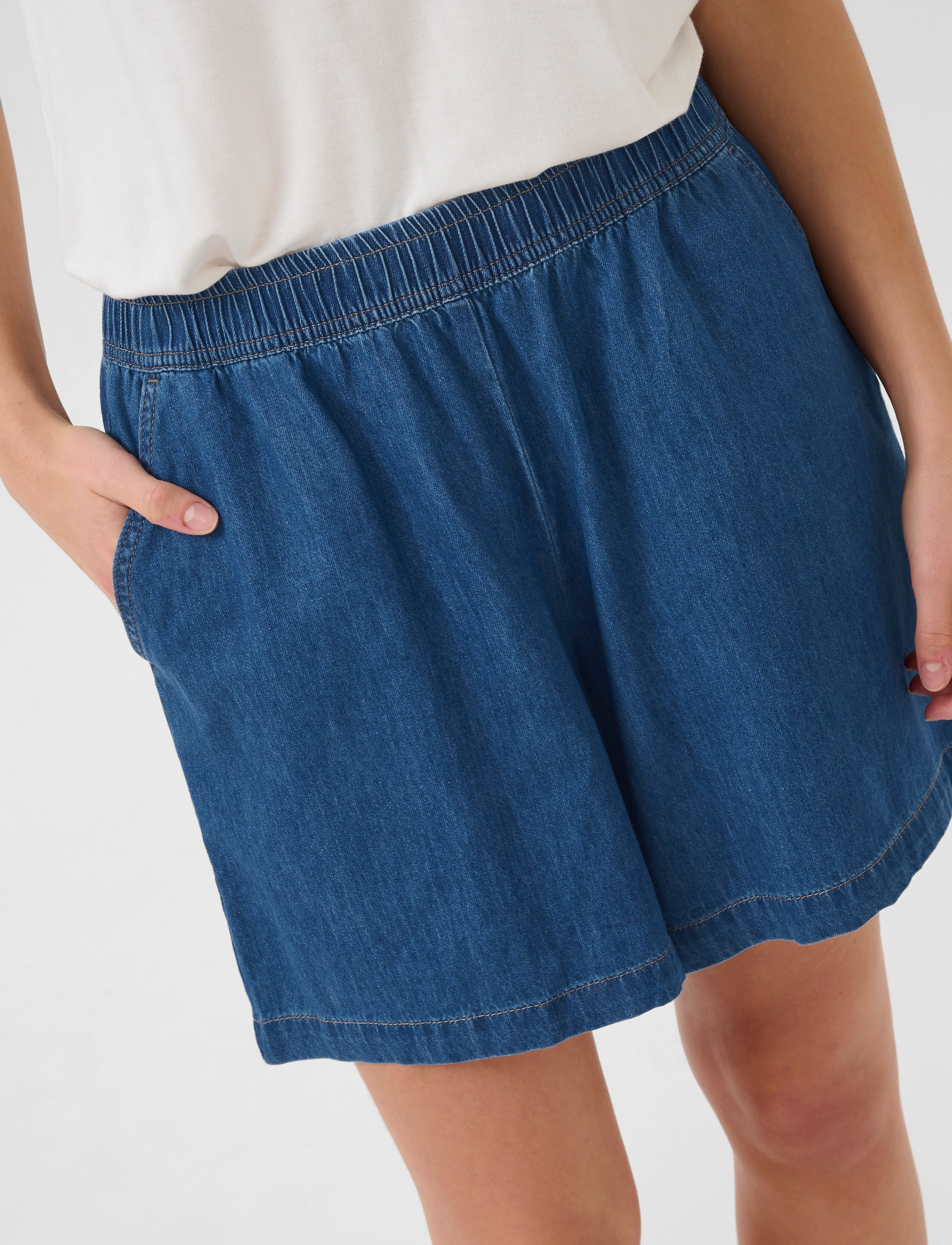 Culture - CUberteline Arpa Shorts - dark blue wash - 5