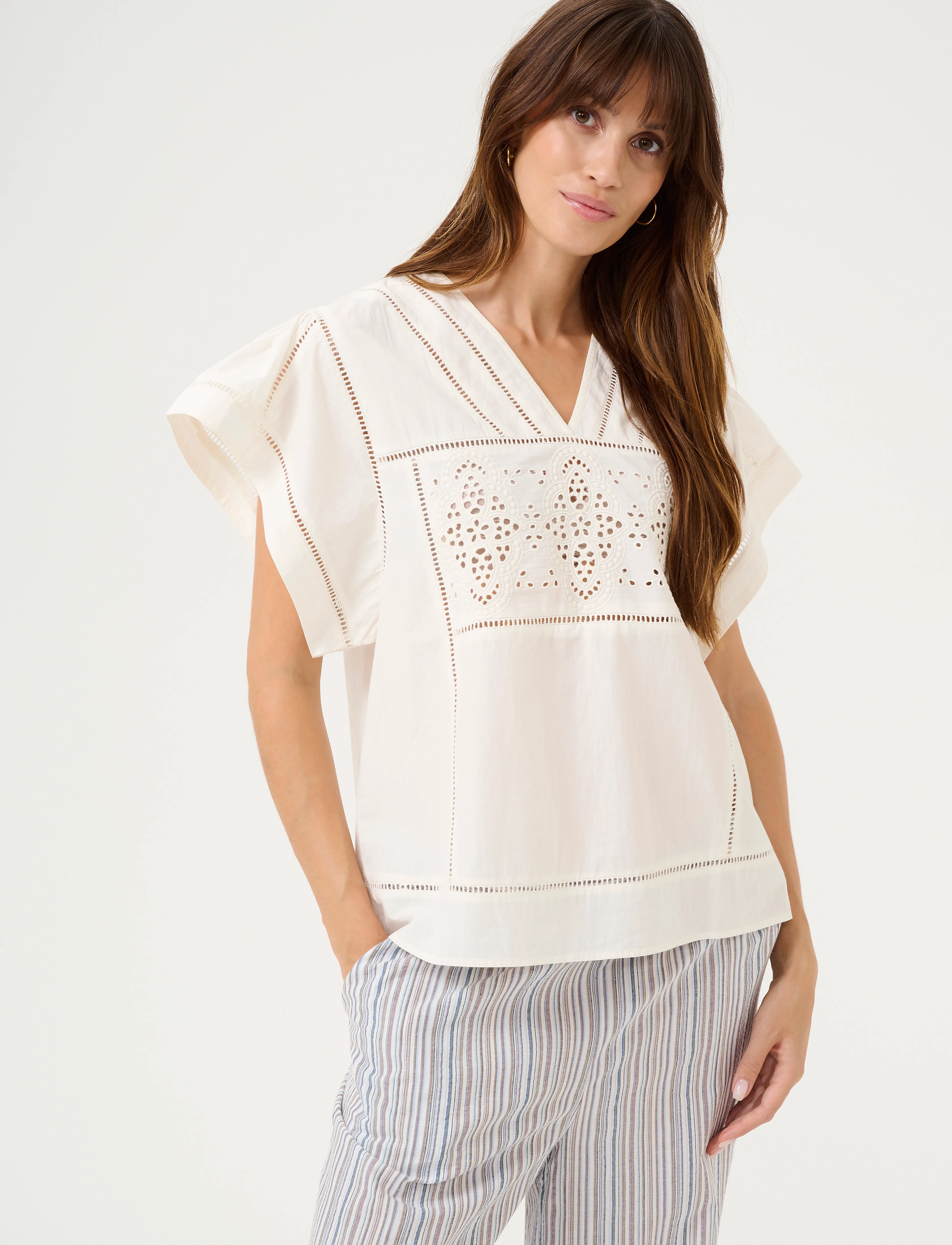 Culture - CUleso Olena Blouse - kurzämlige blusen - spring gardenia - 0