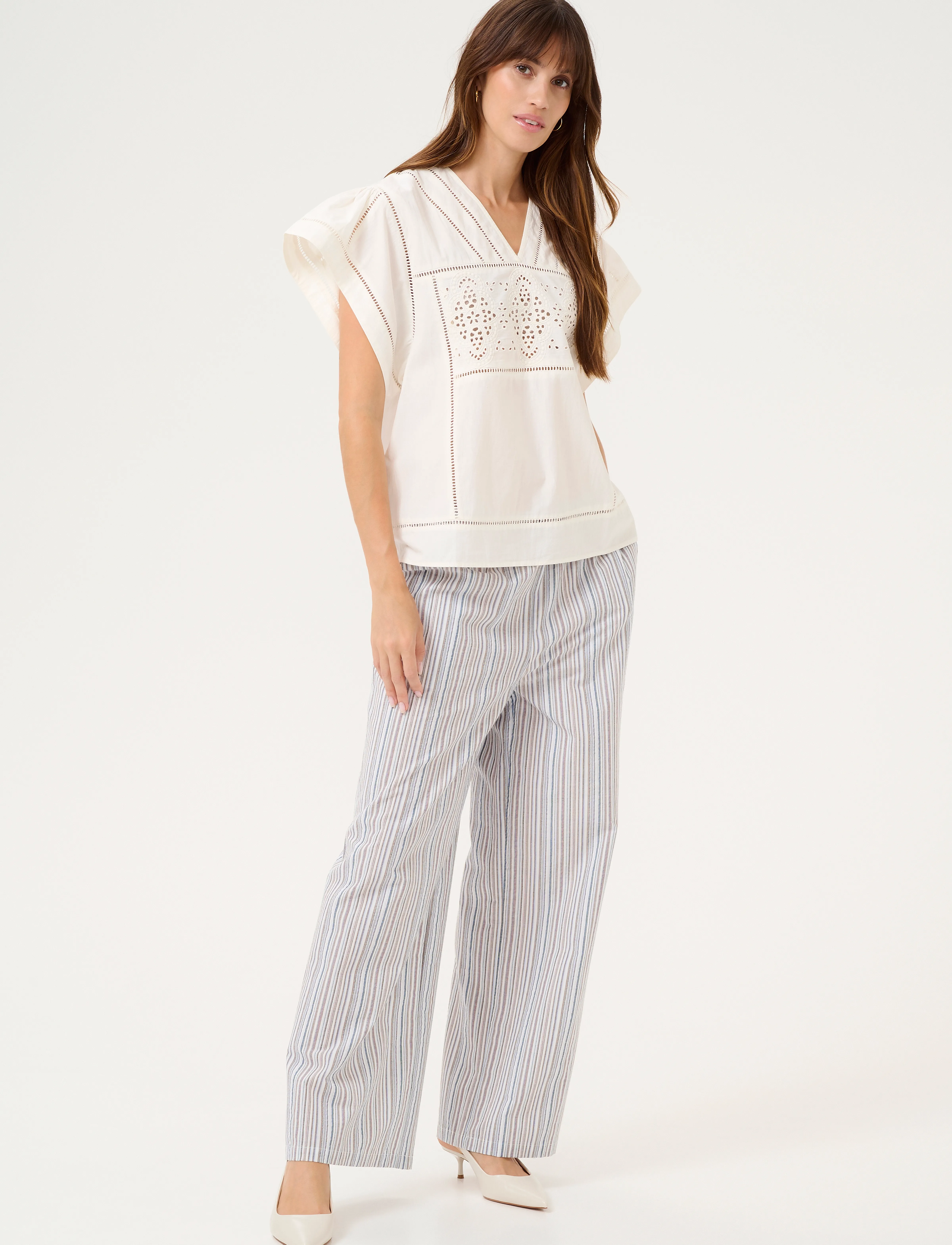 Culture - CUleso Olena Blouse - kurzämlige blusen - spring gardenia - 3
