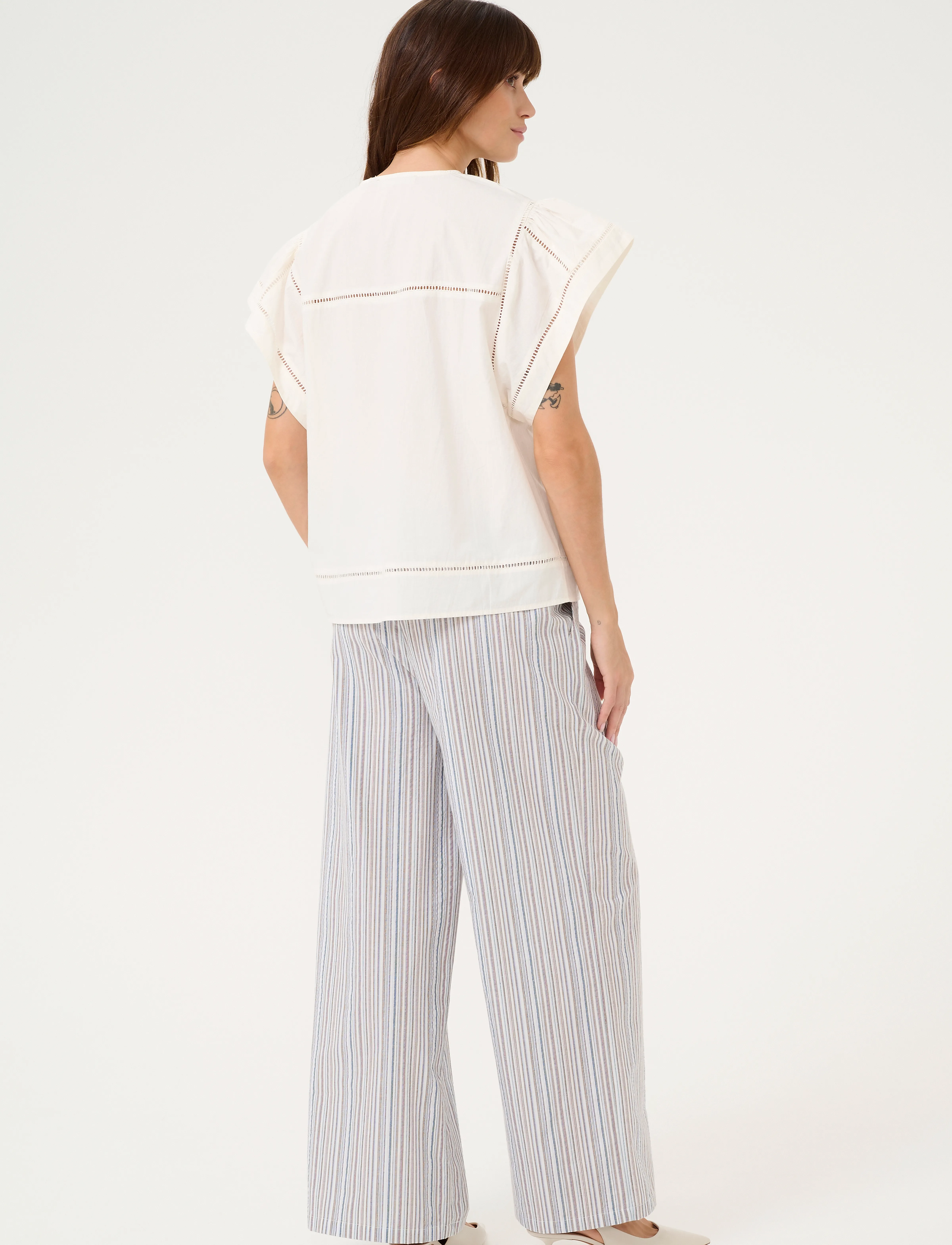 Culture - CUleso Olena Blouse - kurzämlige blusen - spring gardenia - 4
