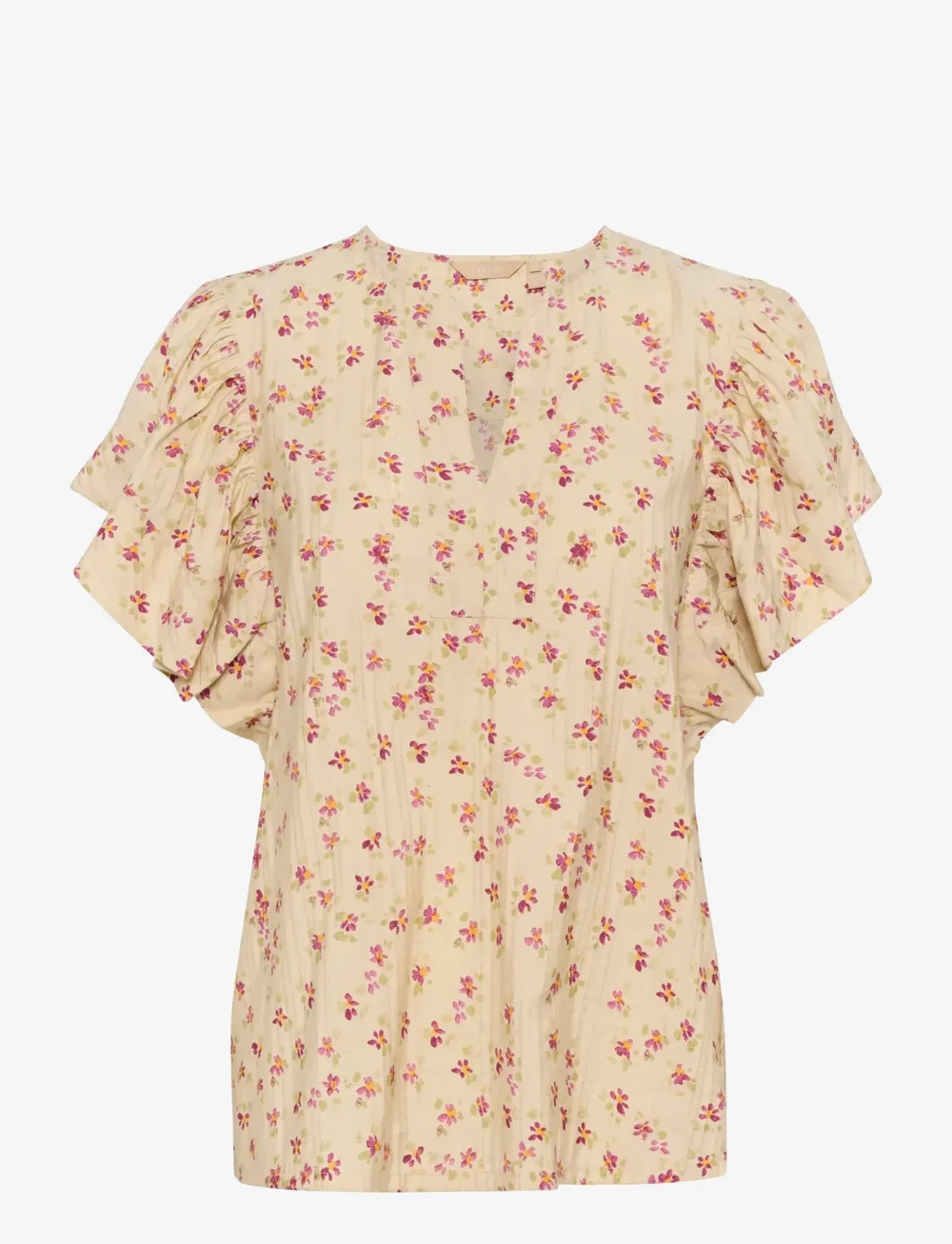 Culture - CUpuglia Gally Blouse - lyhythihaiset puserot - offwhite/rosa flower - 1