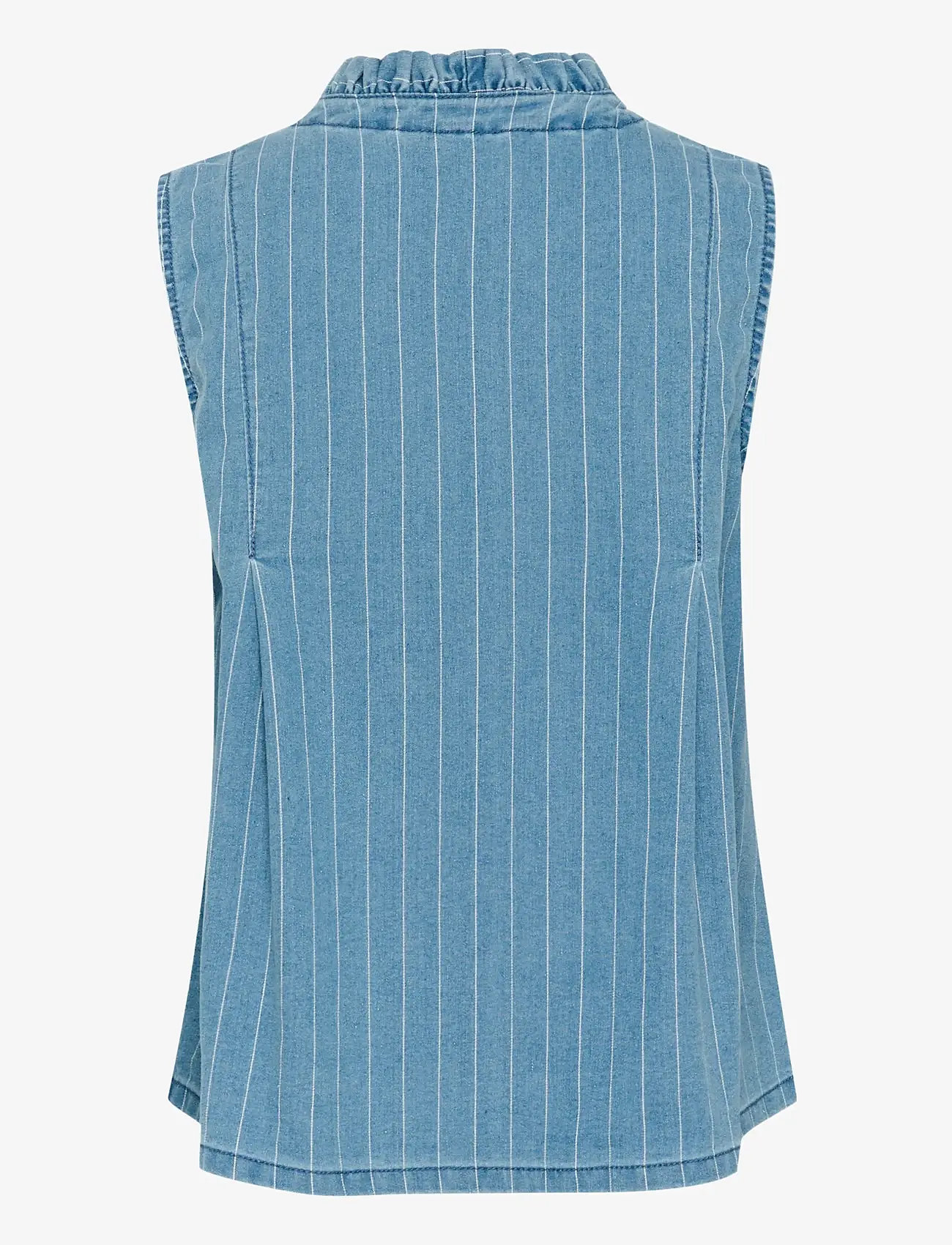 Culture - CUrenny Sleeveless Shirt - Ärmlösa blusar - light blue denim - 2