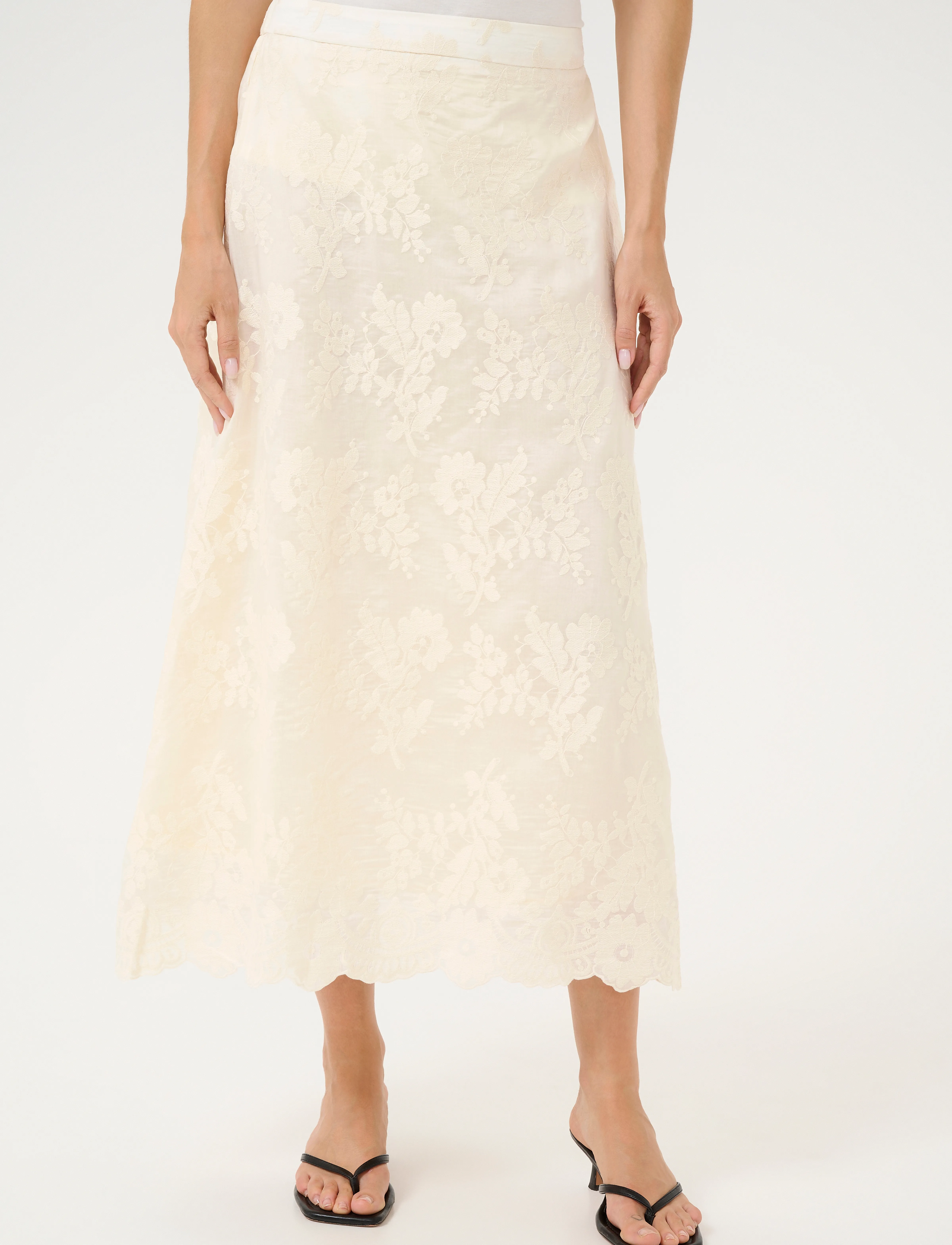 Culture Cuarona Skirt, Kvinder, Blonde Nederdel, Cream, Str: L