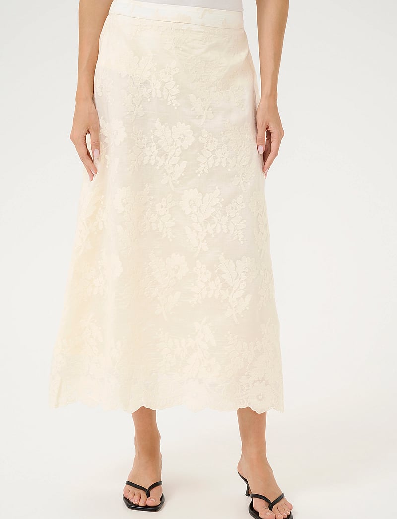 Culture - CUarona Skirt - midi nederdele - whitecap - 0