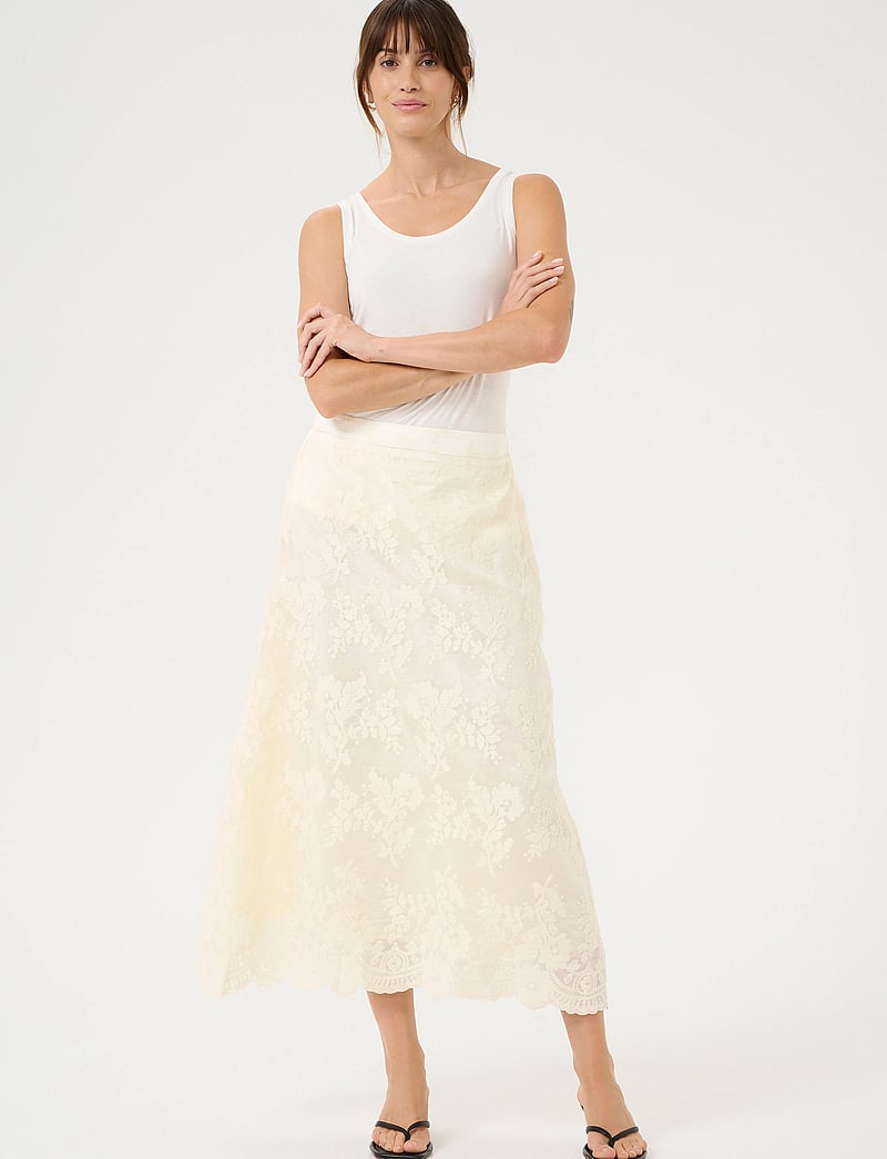 Culture - CUarona Skirt - midi nederdele - whitecap - 3