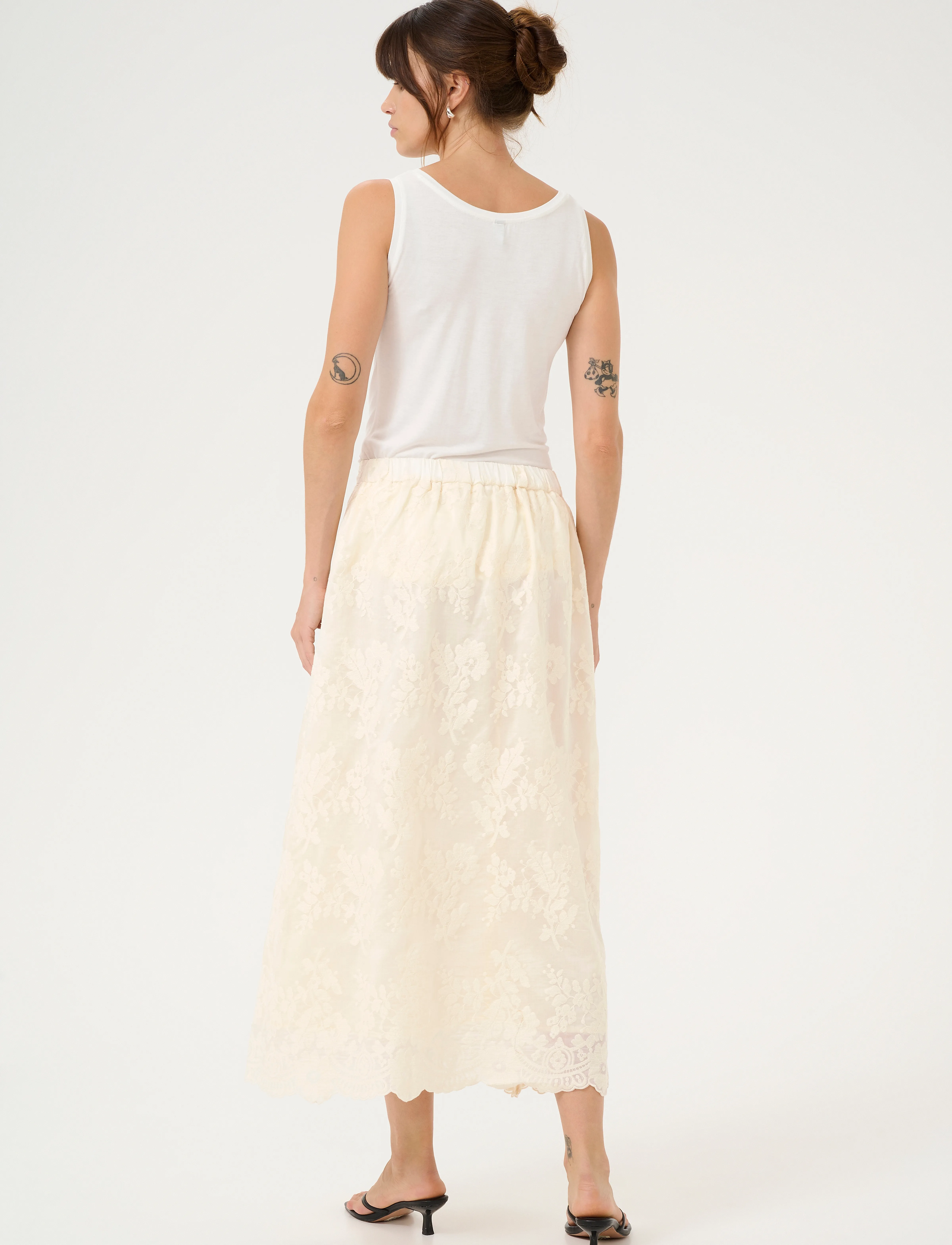Culture - CUarona Skirt - midihameet - whitecap - 4