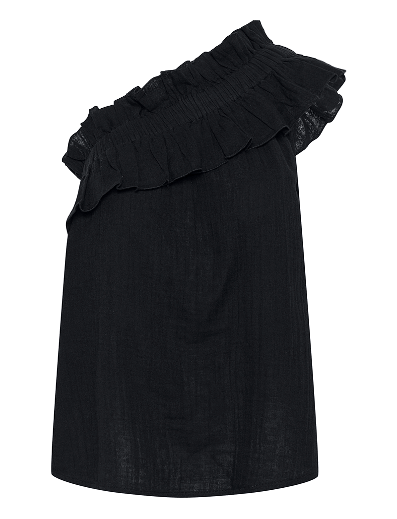 Culture - CUpuf Elina One Shoulder Top - Ärmellose tops - black - 1