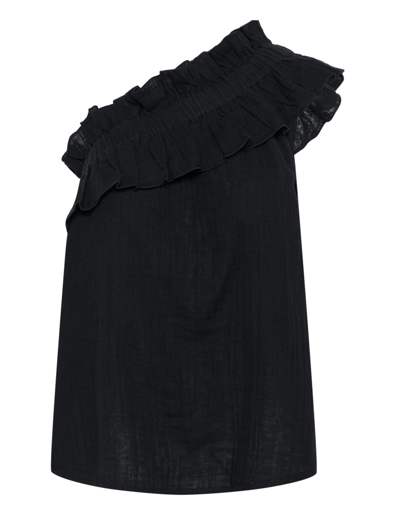 Culture CUpuf Elina One Shoulder Top - Tøj - BLACK / black
