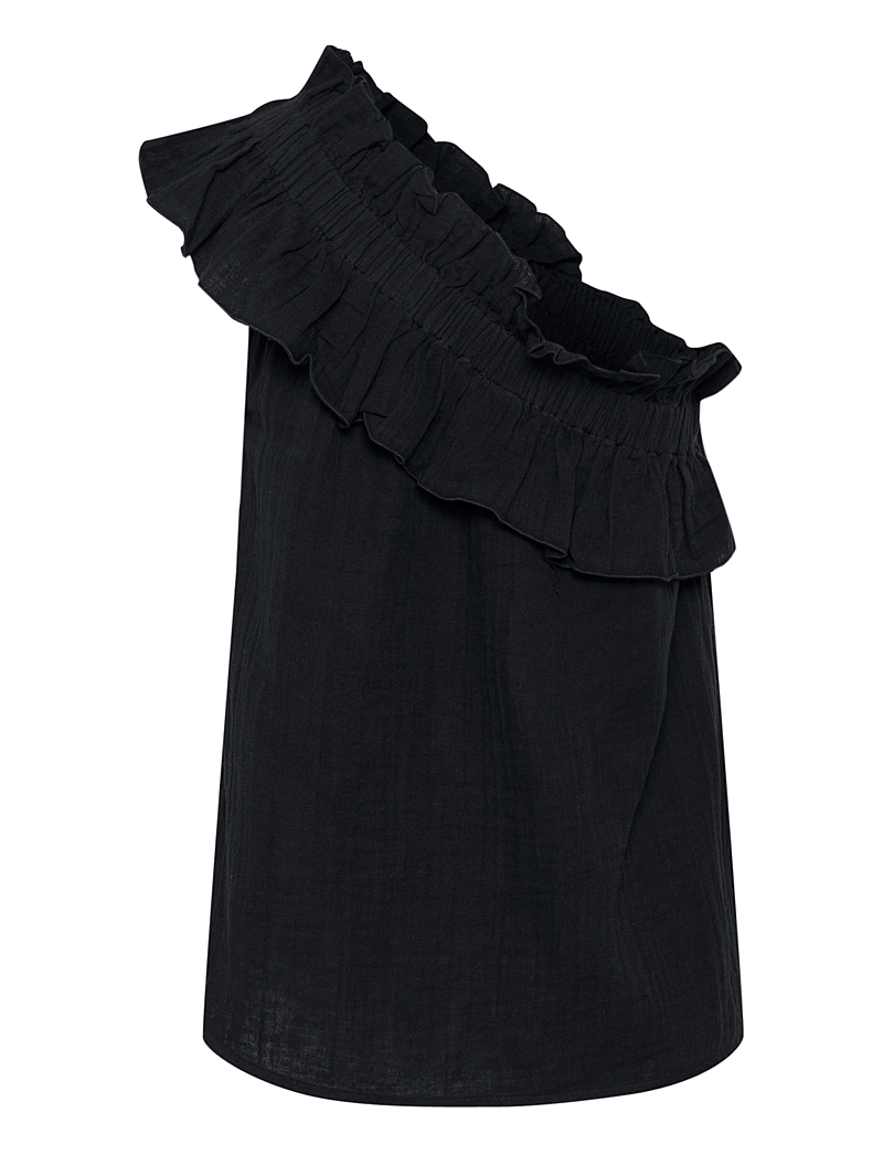 Culture - CUpuf Elina One Shoulder Top - Ärmellose tops - black - 2