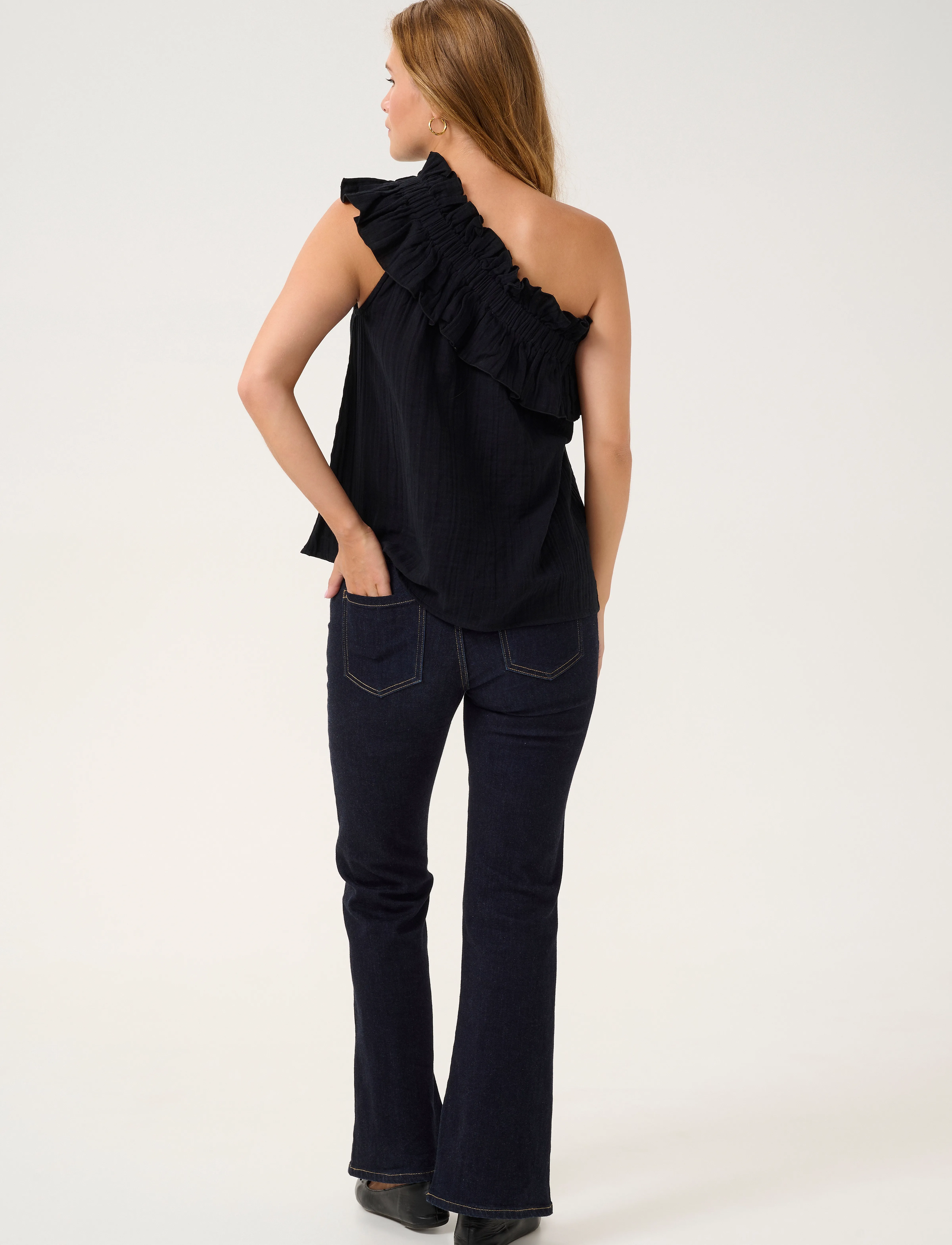 Culture - CUpuf Elina One Shoulder Top - Ärmellose tops - black - 4