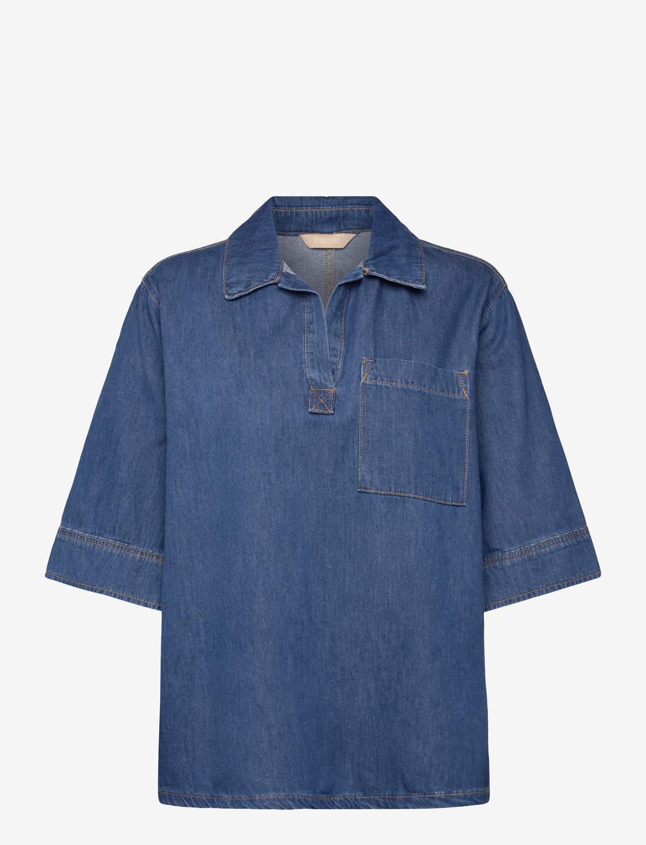 Culture - CUpin Arpa Blouse - jeansskjortor - dark blue wash - 0