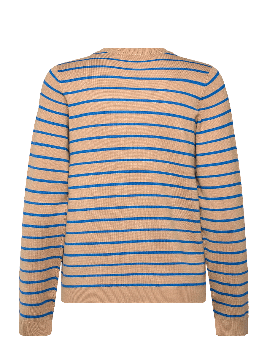 Culture - CUebba Annemette ON Pullover - megztiniai - tannin/blue stripe - 1