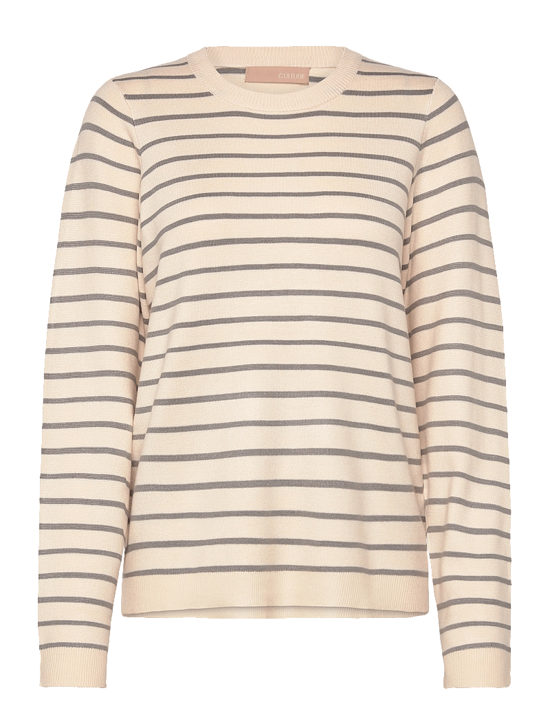 Culture - CUebba Annemette ON Pullover - pullover - whitecap/grey stripe - 0