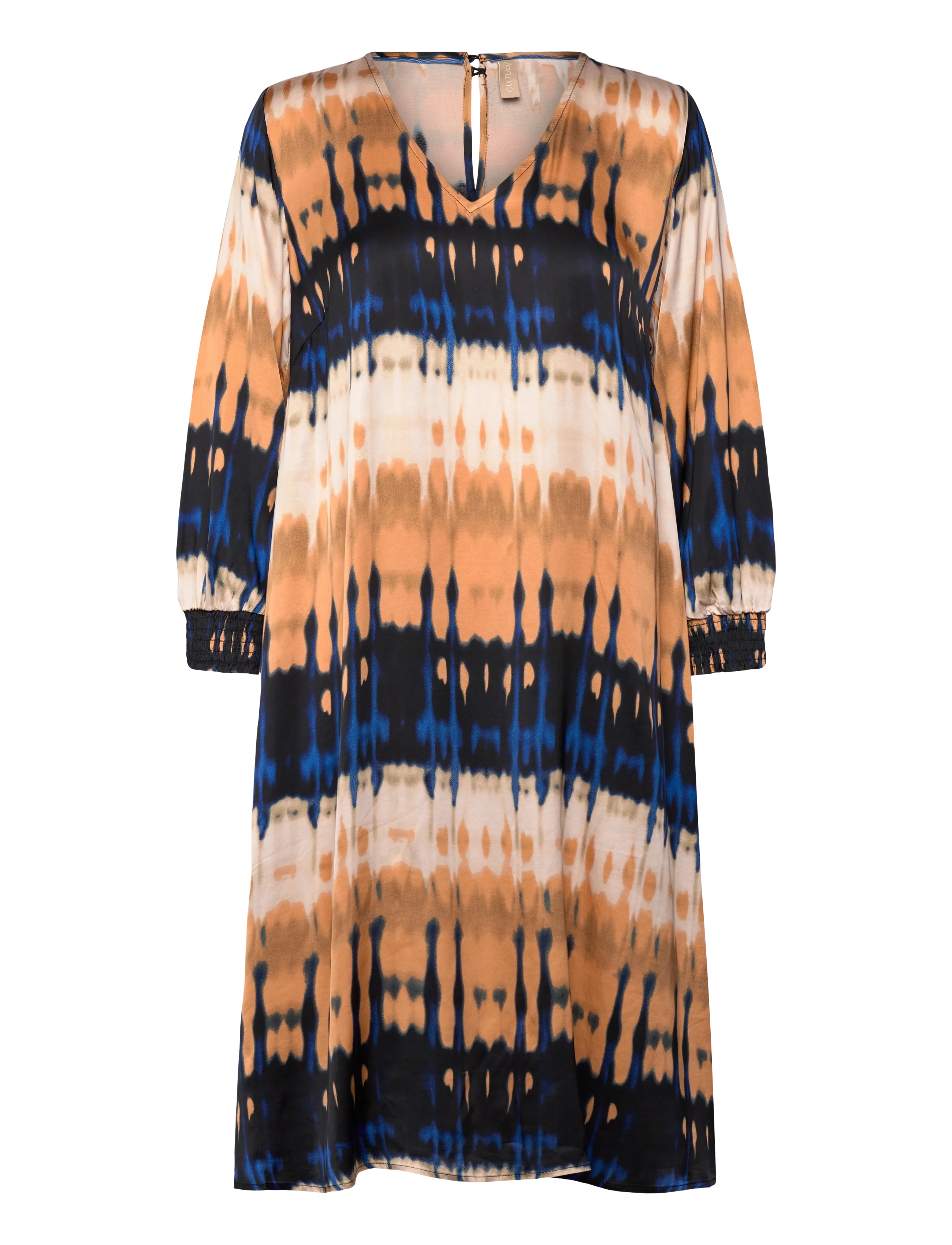 Culture CUmacy Berna Short Dress - Kampagne - BLUE/BEIGE GRAPHIC / multi