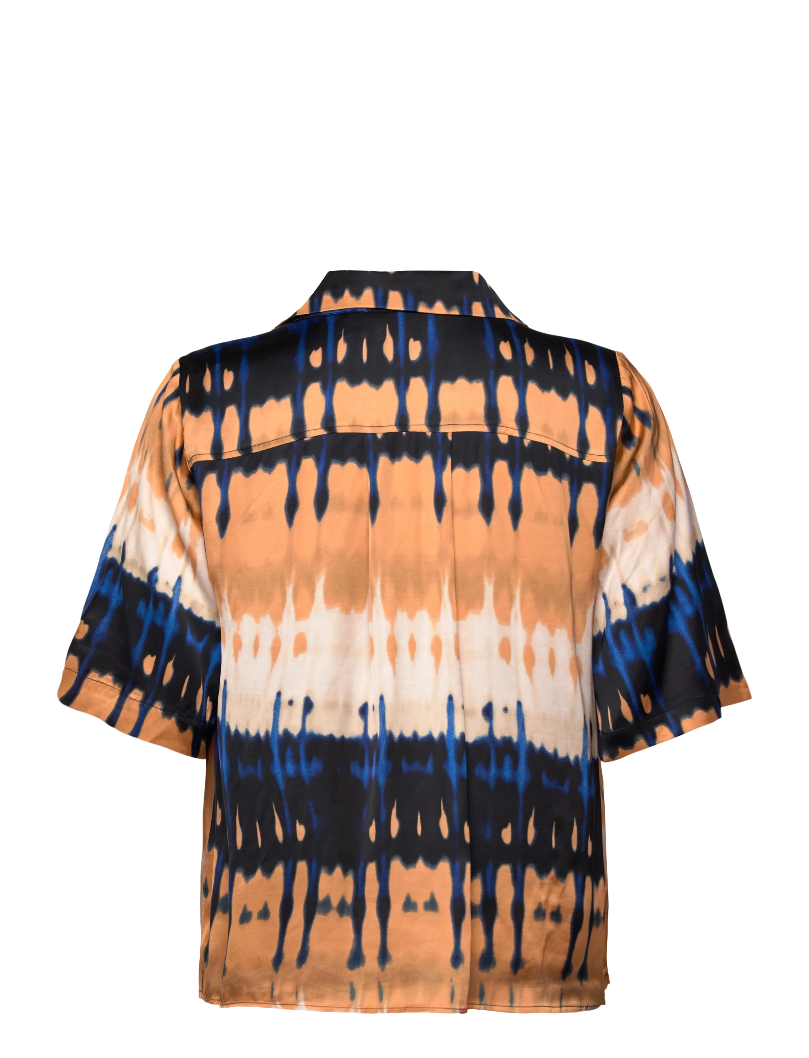 Culture - CUmacy Berna Blouse - lühikeste varrukatega pluusid - blue/beige graphic - 1
