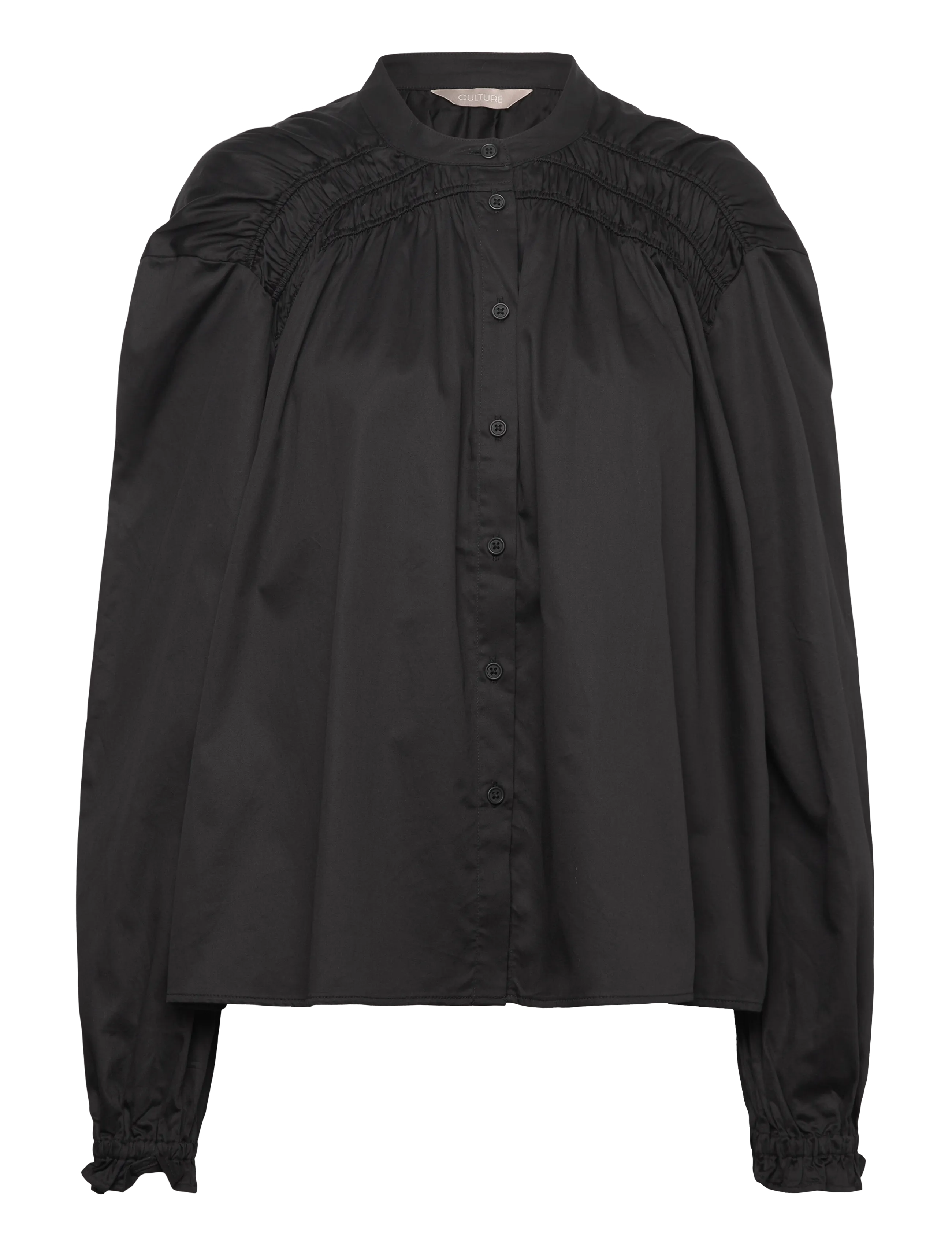 Culture Cuceleste Smock Shirt, Kvinder, Smock Skjorte, Sort, Str: XS