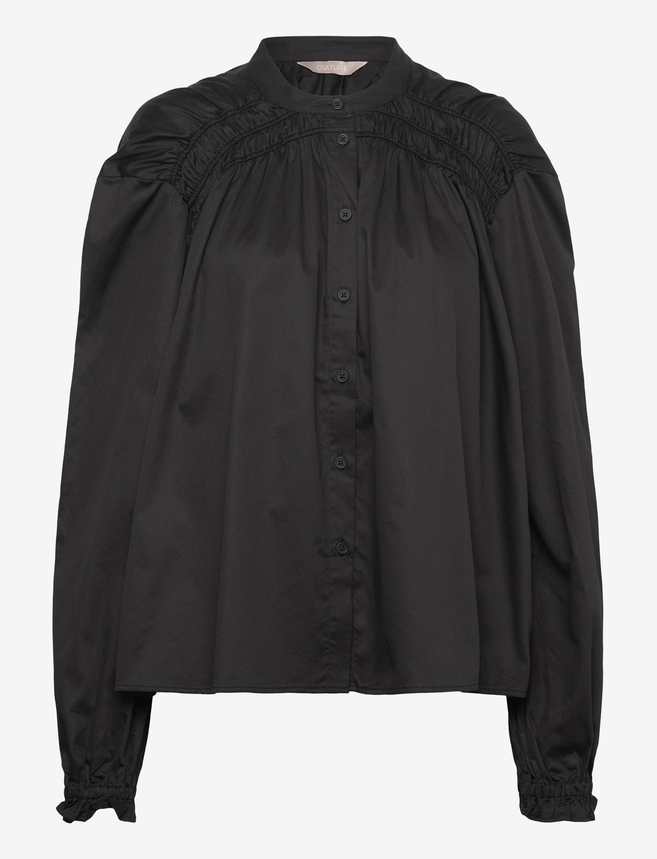 Culture - CUceleste Smock Shirt - pikkade varrukatega pluusid - black - 0